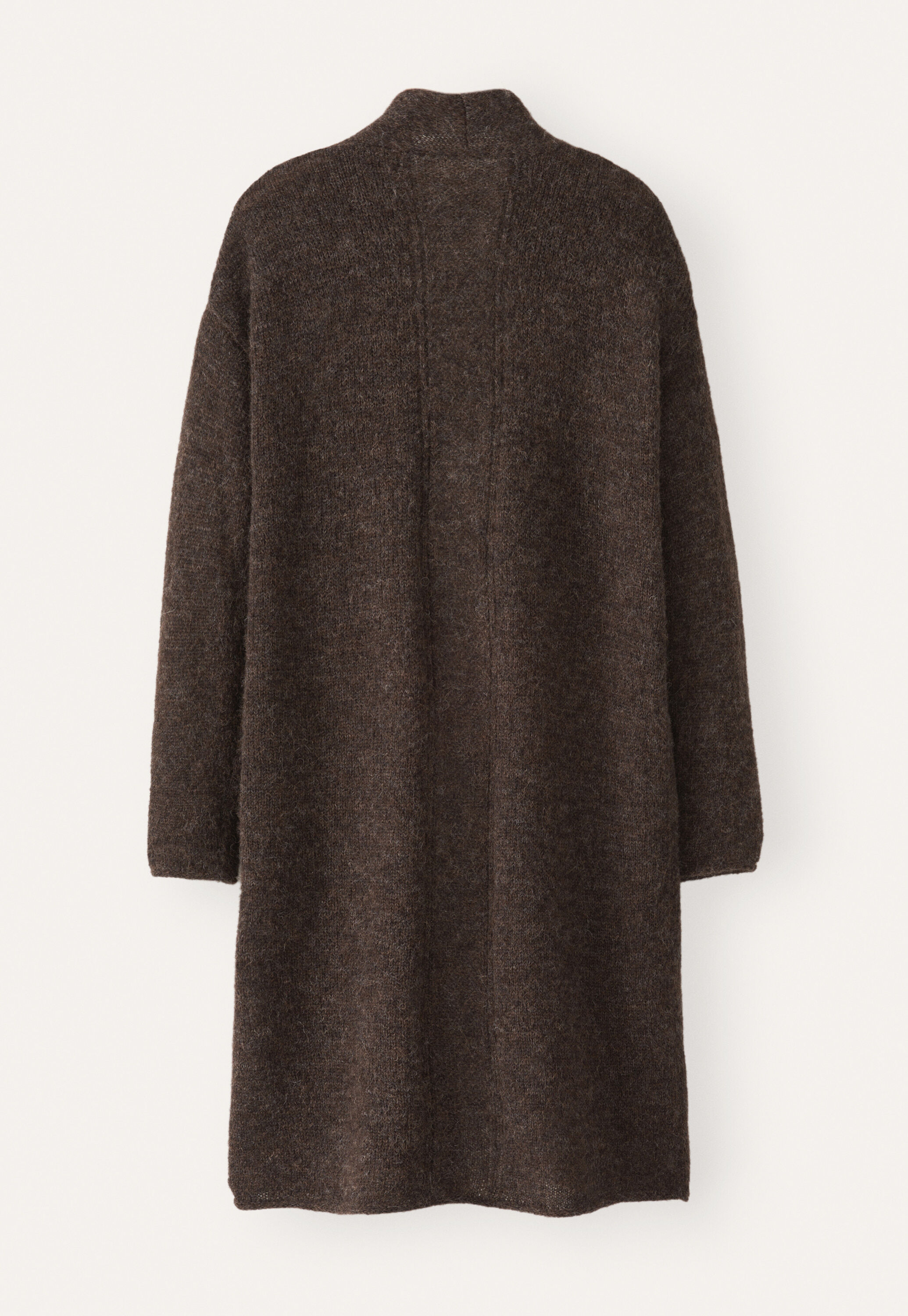 Verschlussloser Cardigan, Dunkelbraun, large
