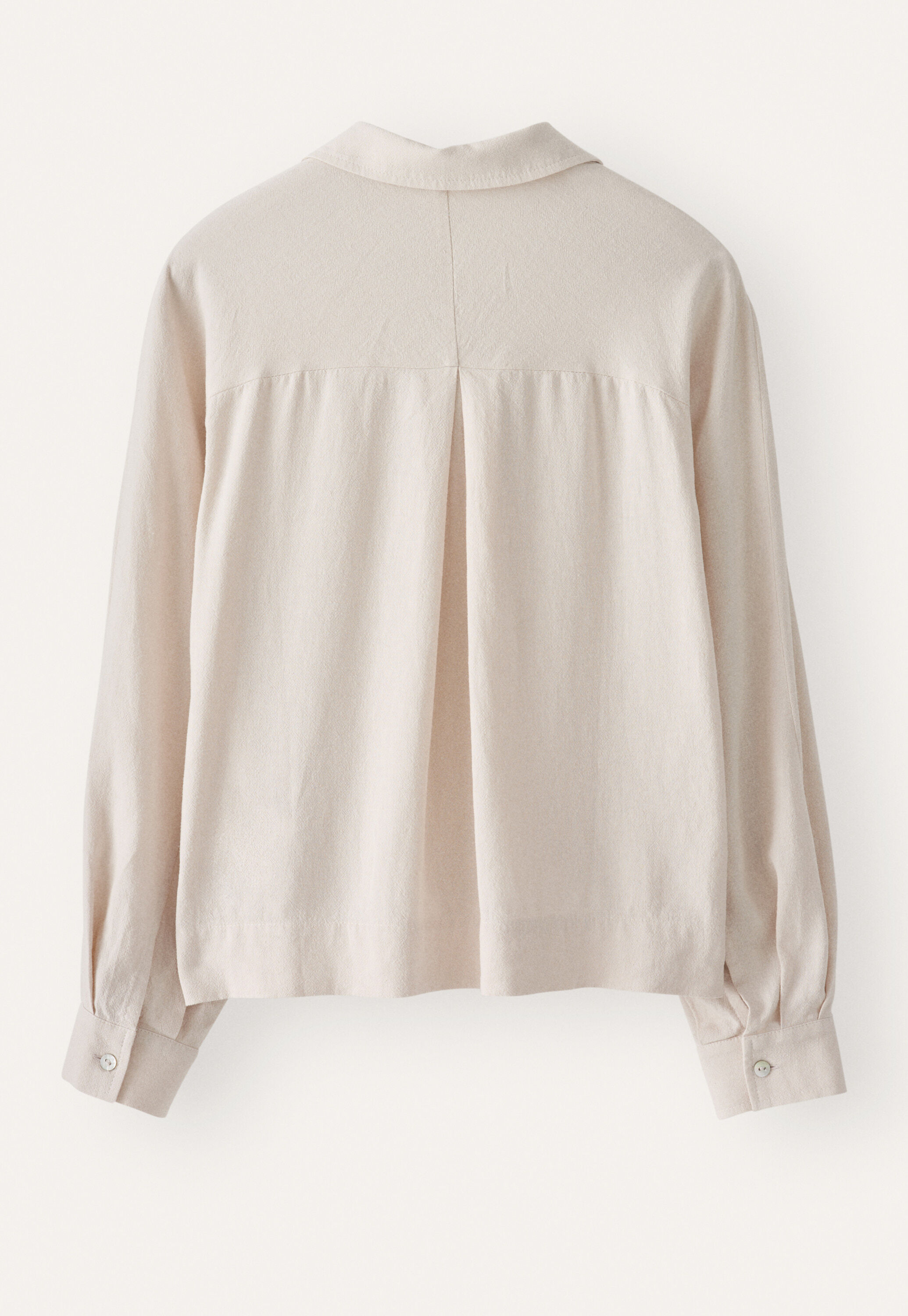 Bluse mit geschwungenen &Auml;rmeln, Blasses Naturbeige, large