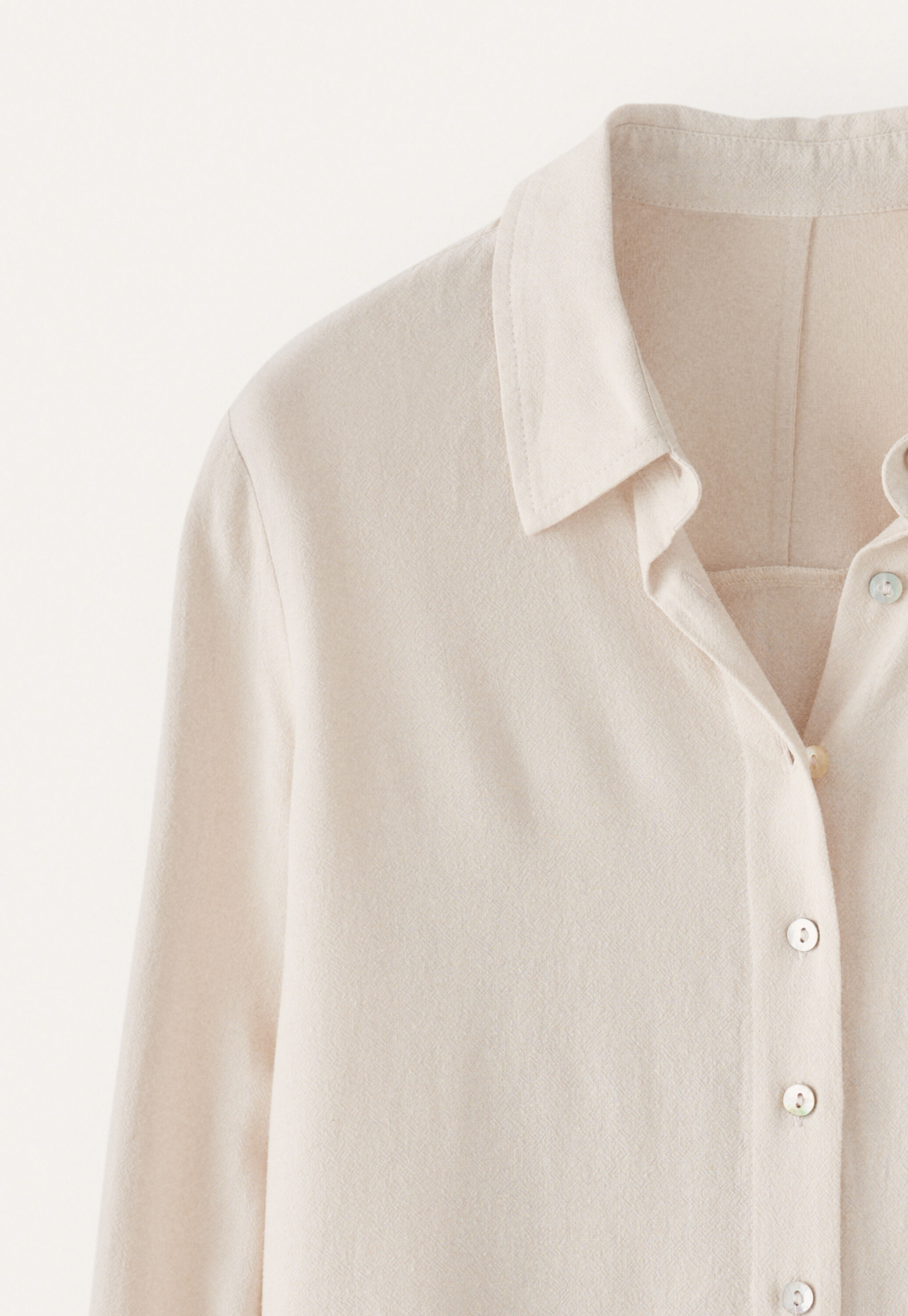 Bluse mit geschwungenen &Auml;rmeln, Blasses Naturbeige, large