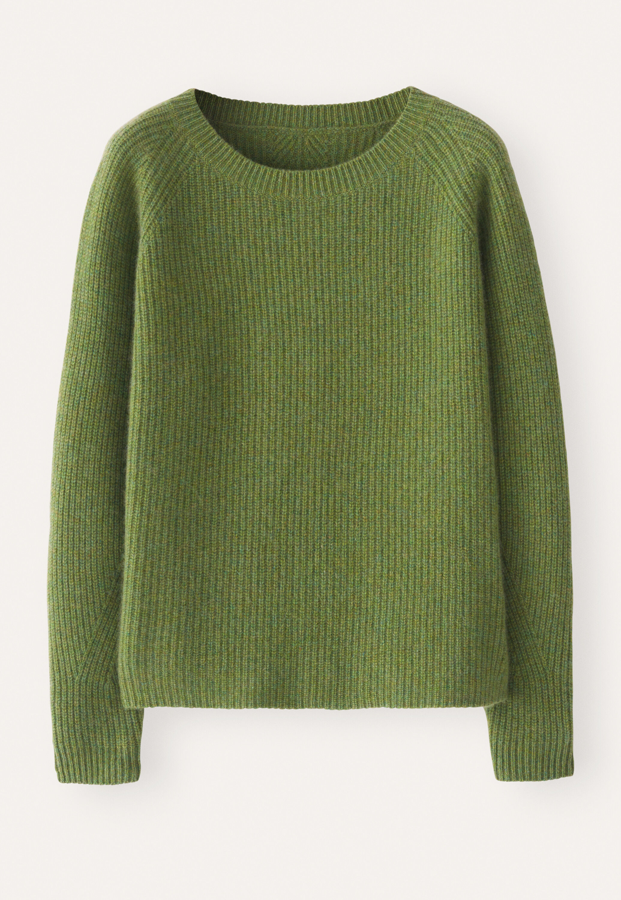 Gerippter Pullover mit Rundhalsausschnitt