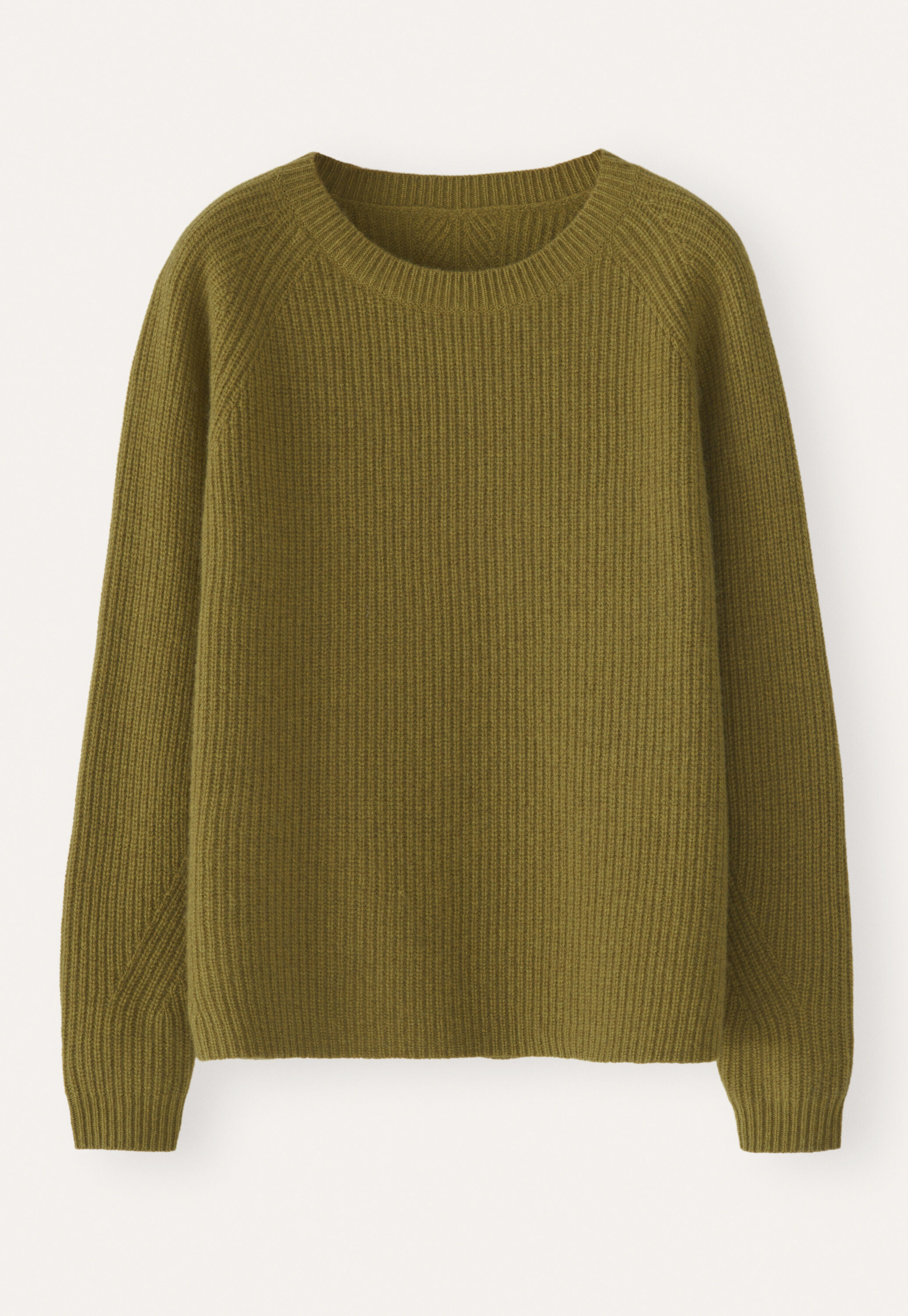 Gerippter Pullover mit Rundhalsausschnitt