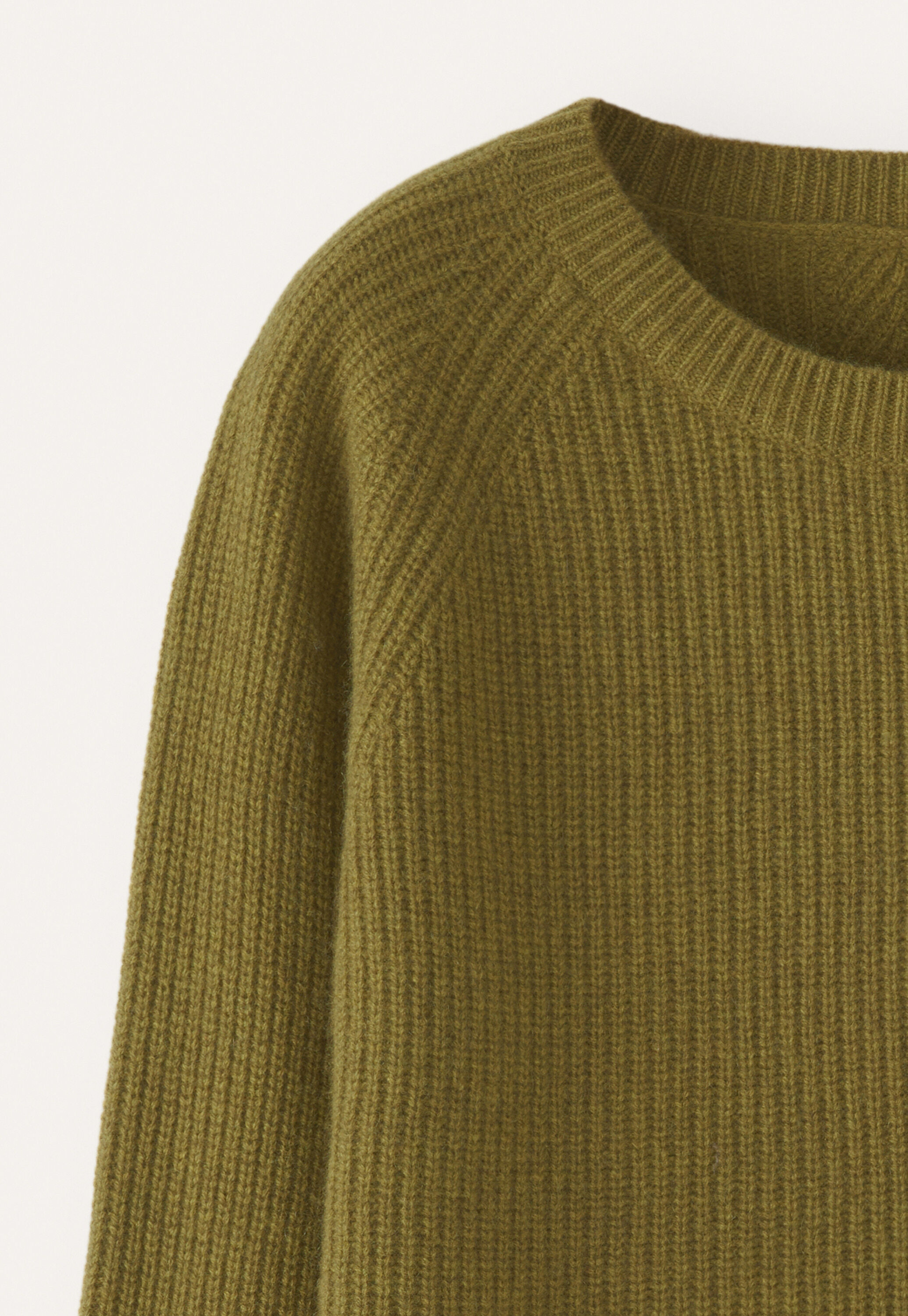 Gerippter Pullover mit Rundhalsausschnitt