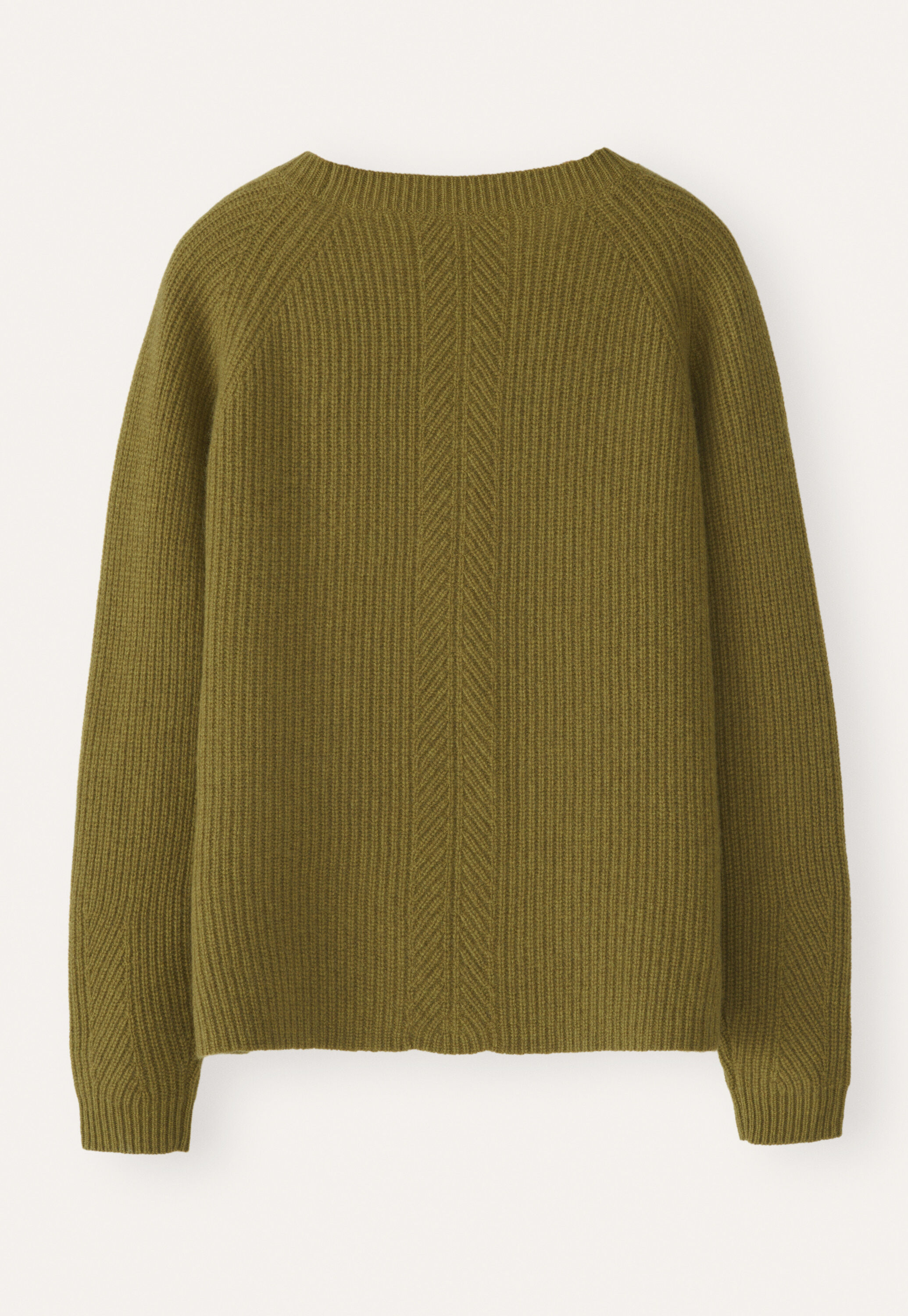 Gerippter Pullover mit Rundhalsausschnitt