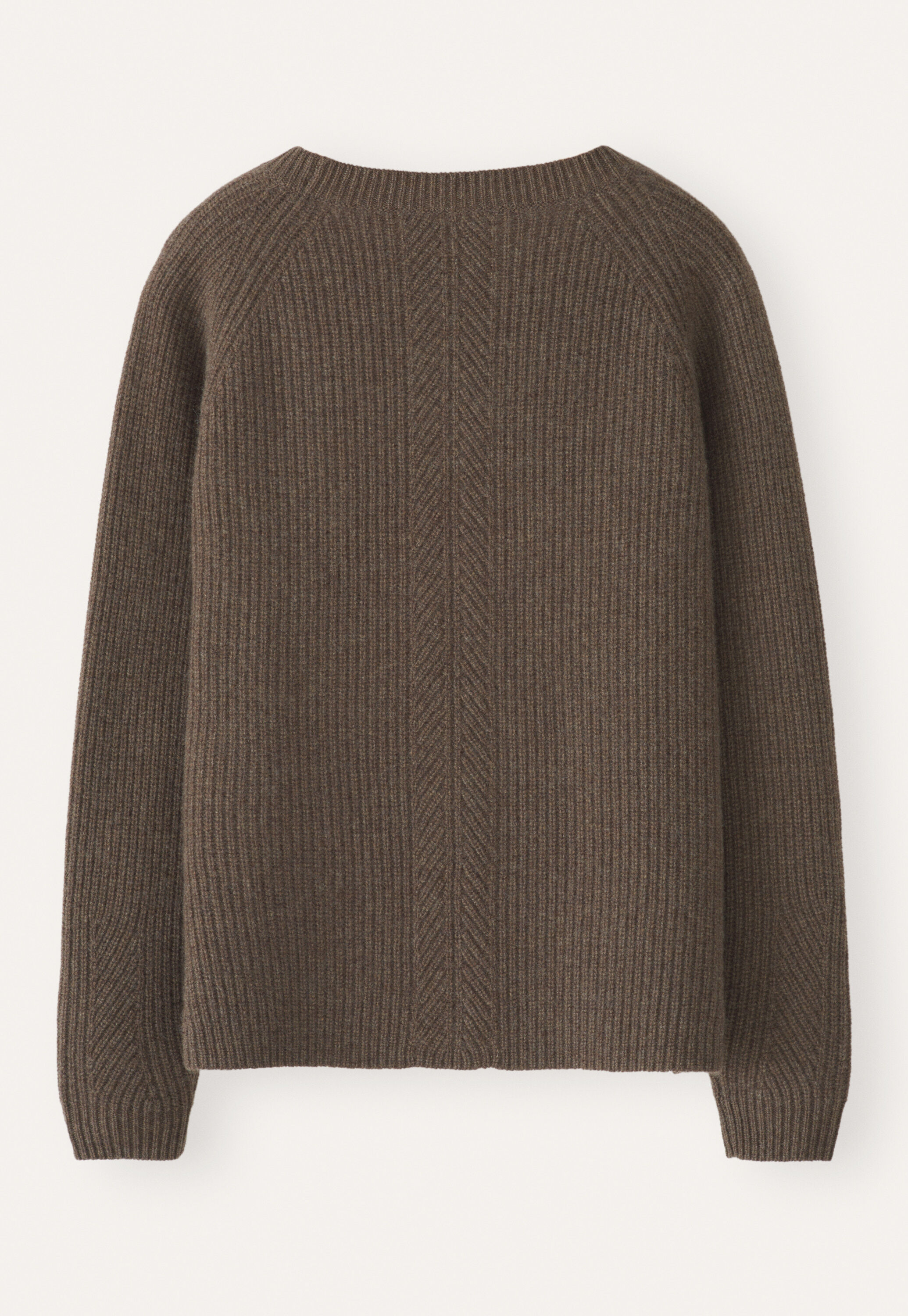 Gerippter Pullover mit Rundhalsausschnitt
