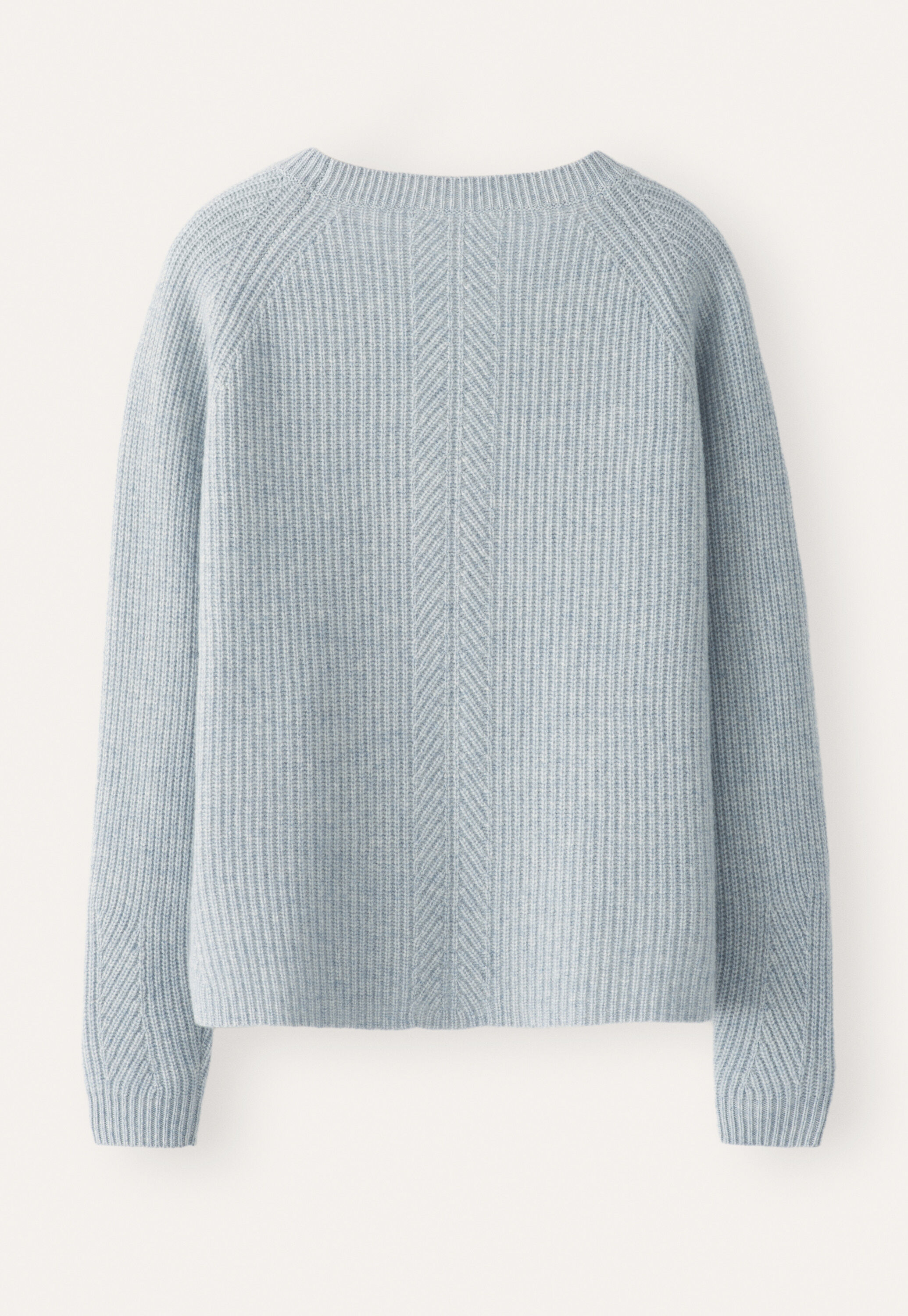 Gerippter Pullover mit Rundhalsausschnitt
