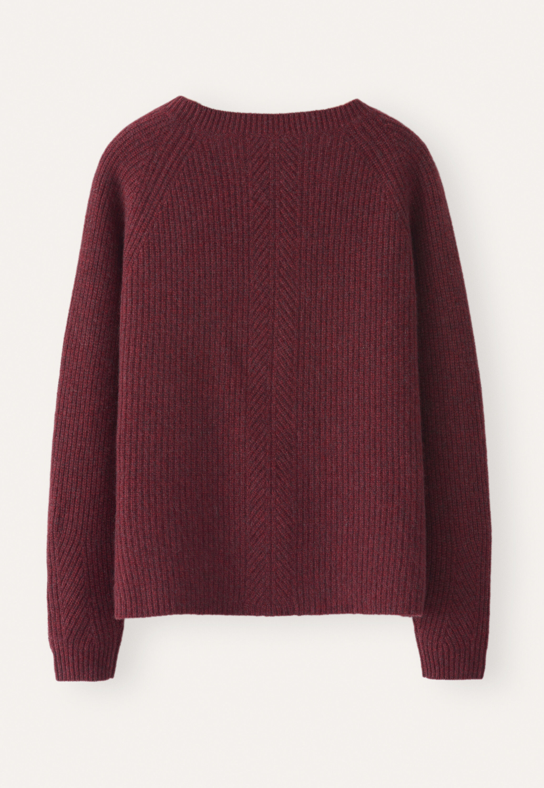 Gerippter Pullover mit Rundhalsausschnitt