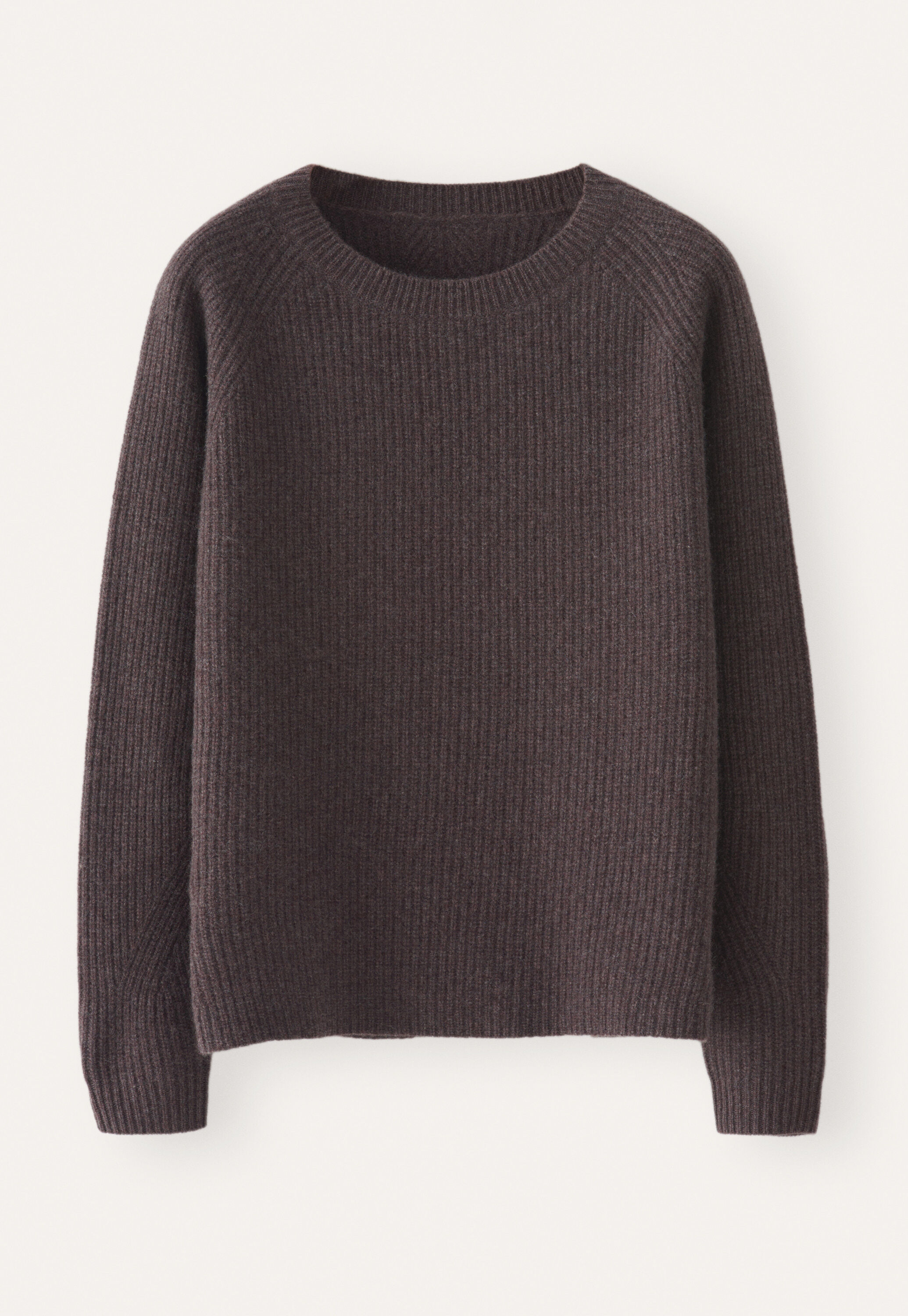 Gerippter Pullover mit Rundhalsausschnitt