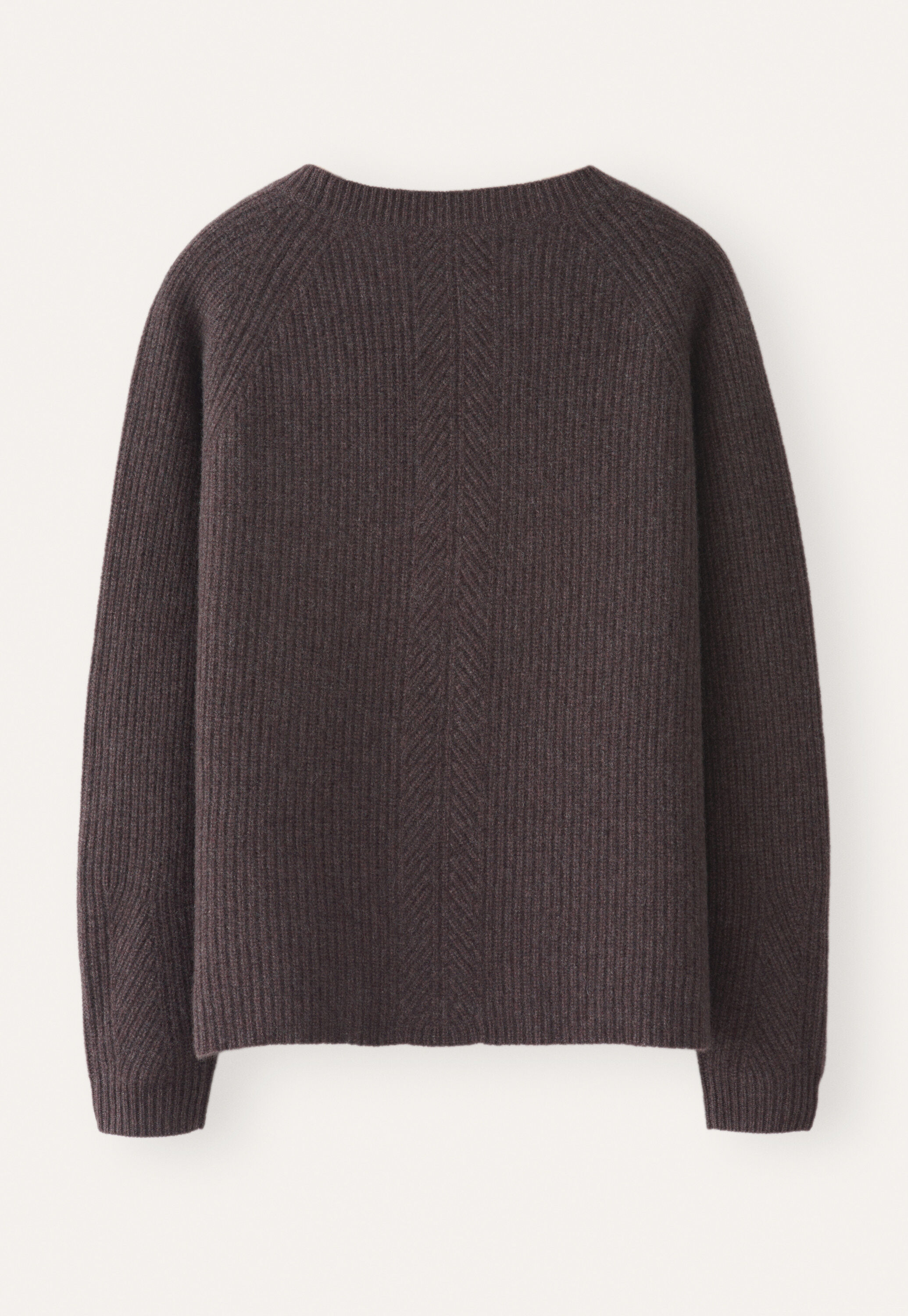 Gerippter Pullover mit Rundhalsausschnitt