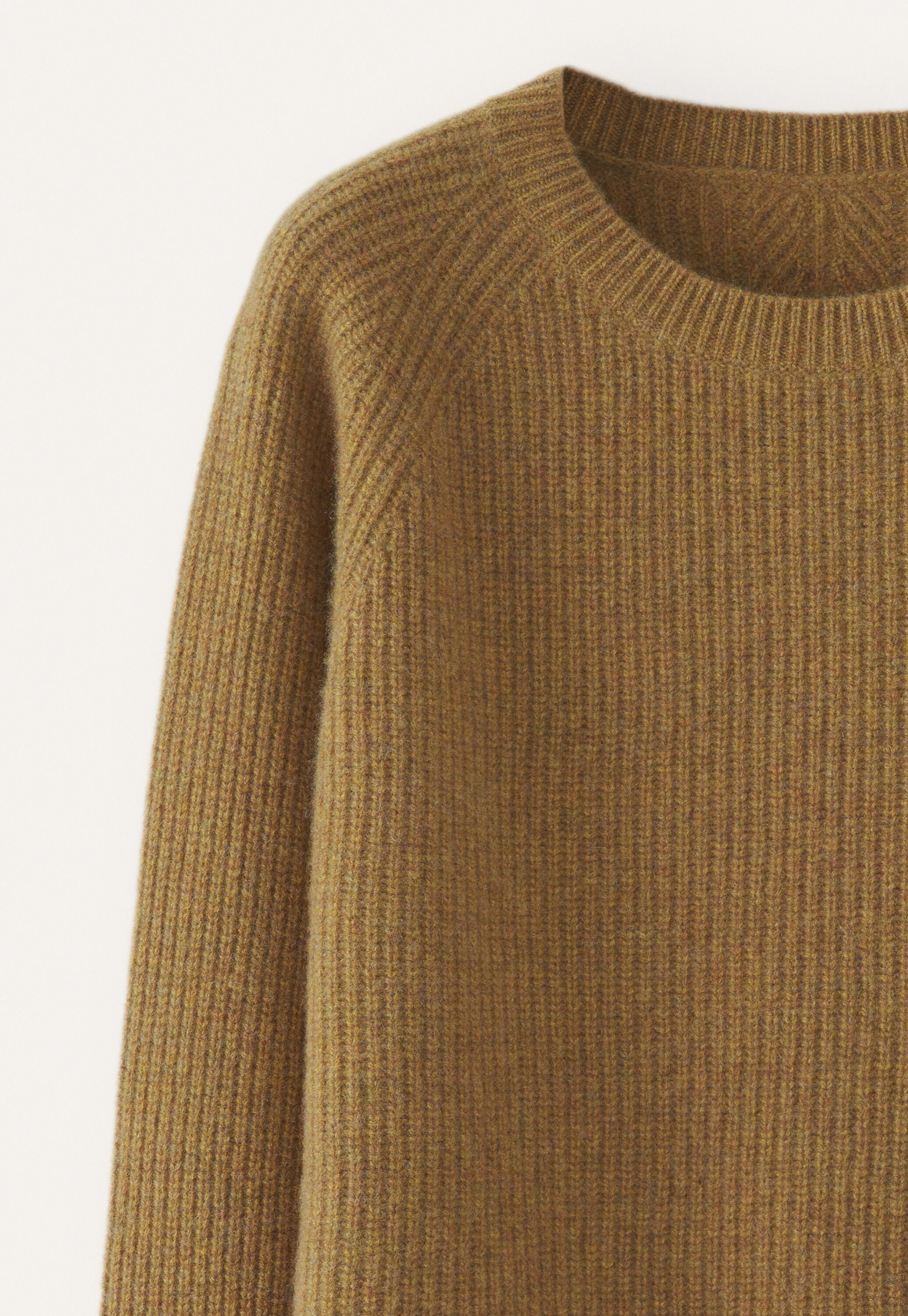 Gerippter Pullover mit Rundhalsausschnitt