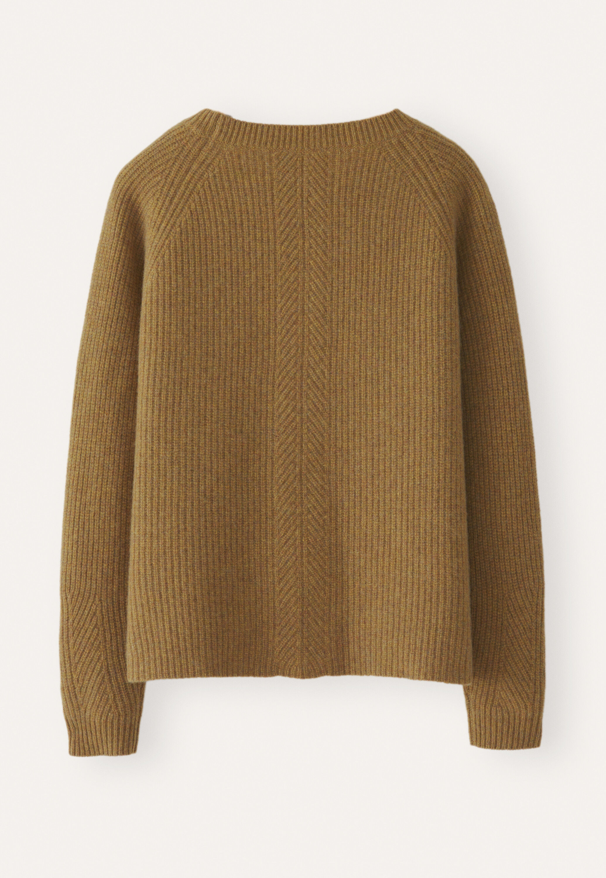 Gerippter Pullover mit Rundhalsausschnitt
