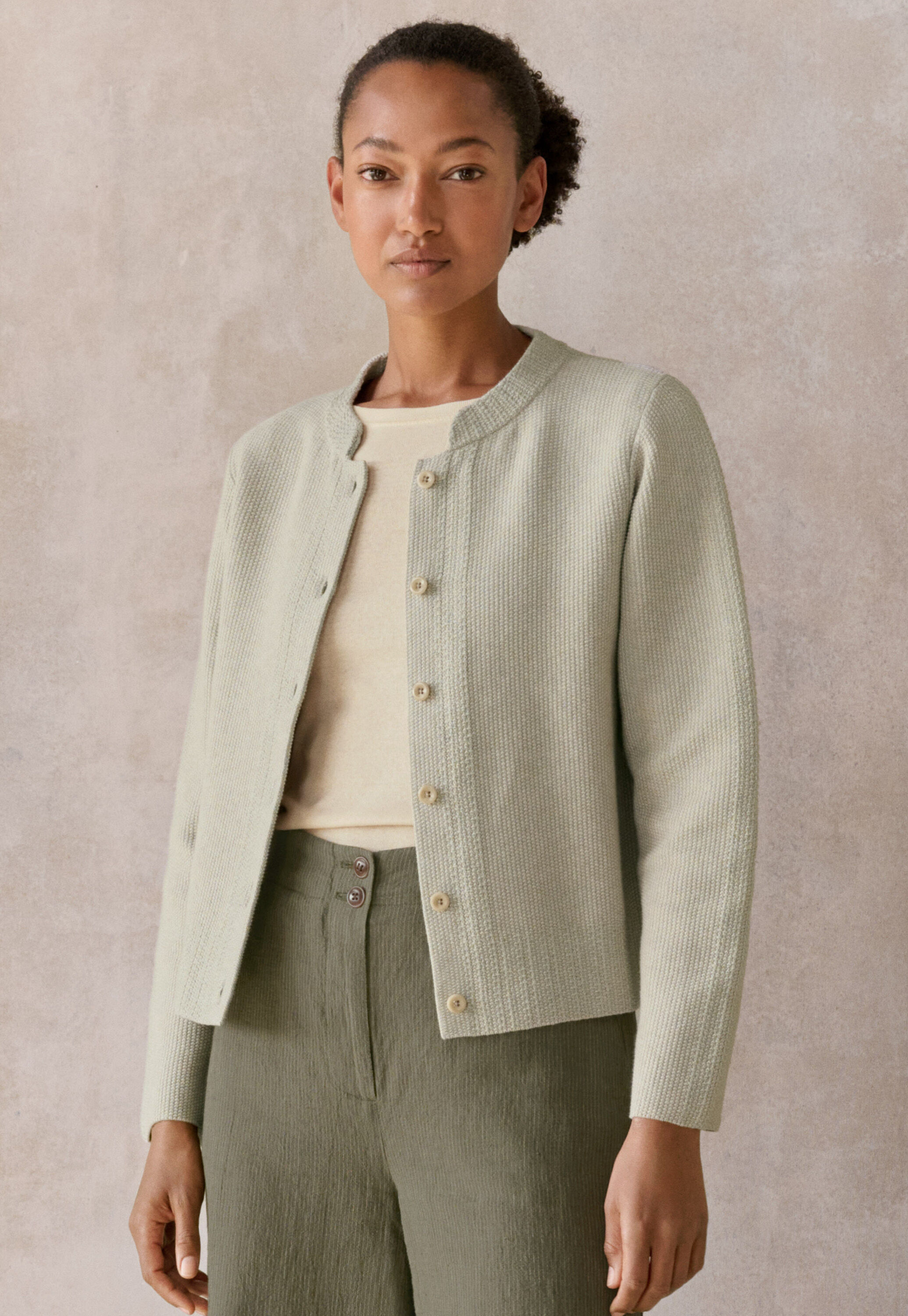 Inlaymuster-Cardigan