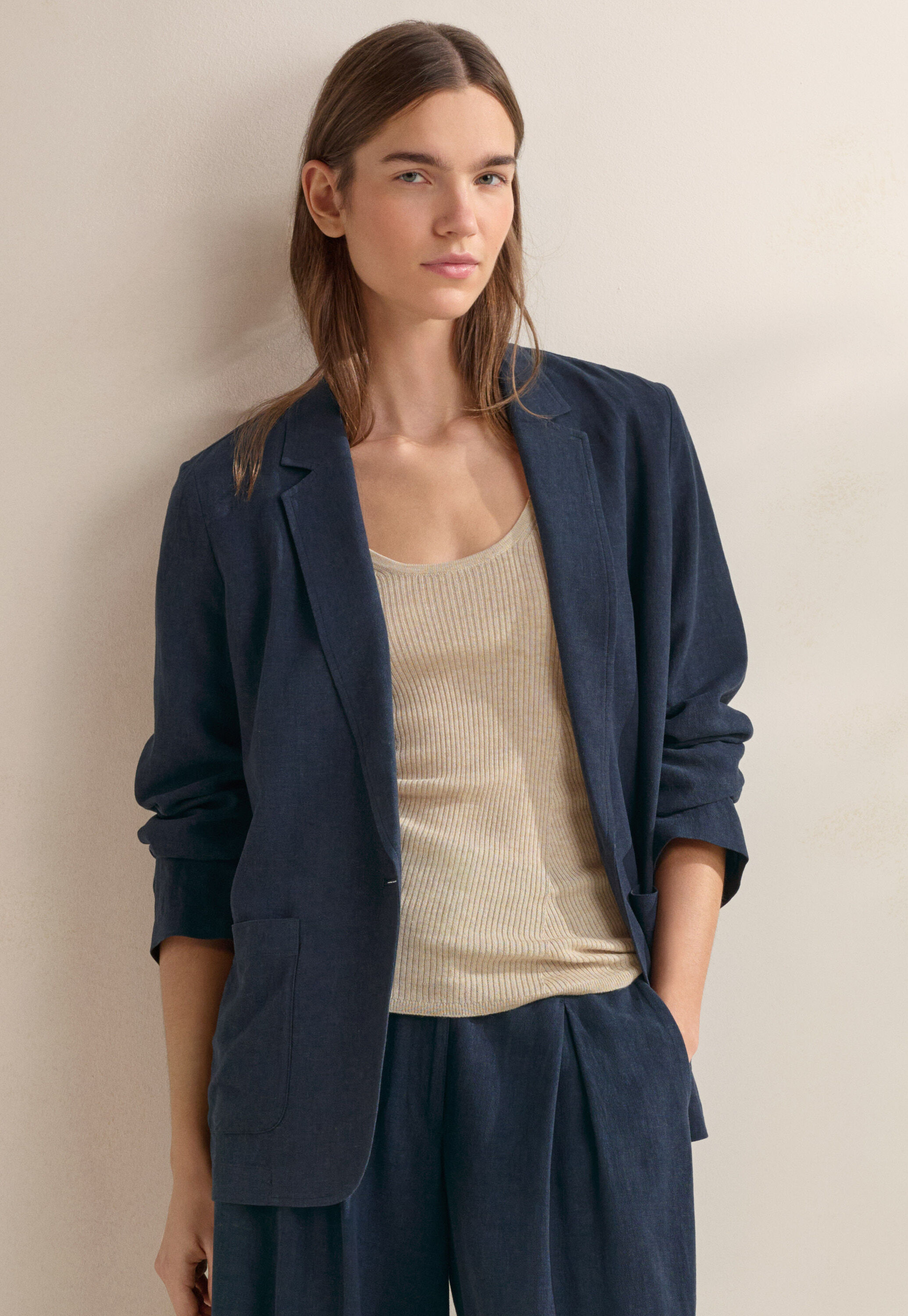 Blazer mit aufgesetzten Taschen