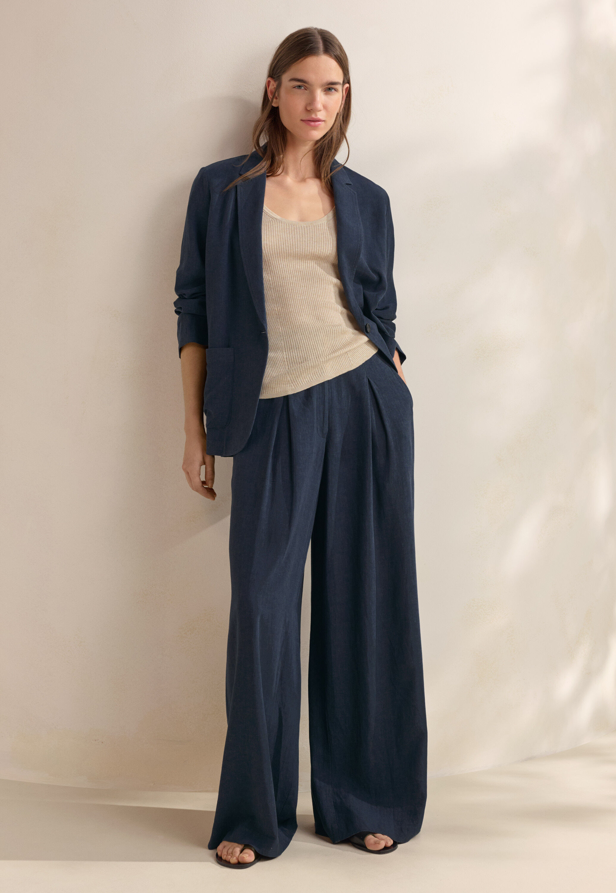 Blazer mit aufgesetzten Taschen, Mitternacht, large