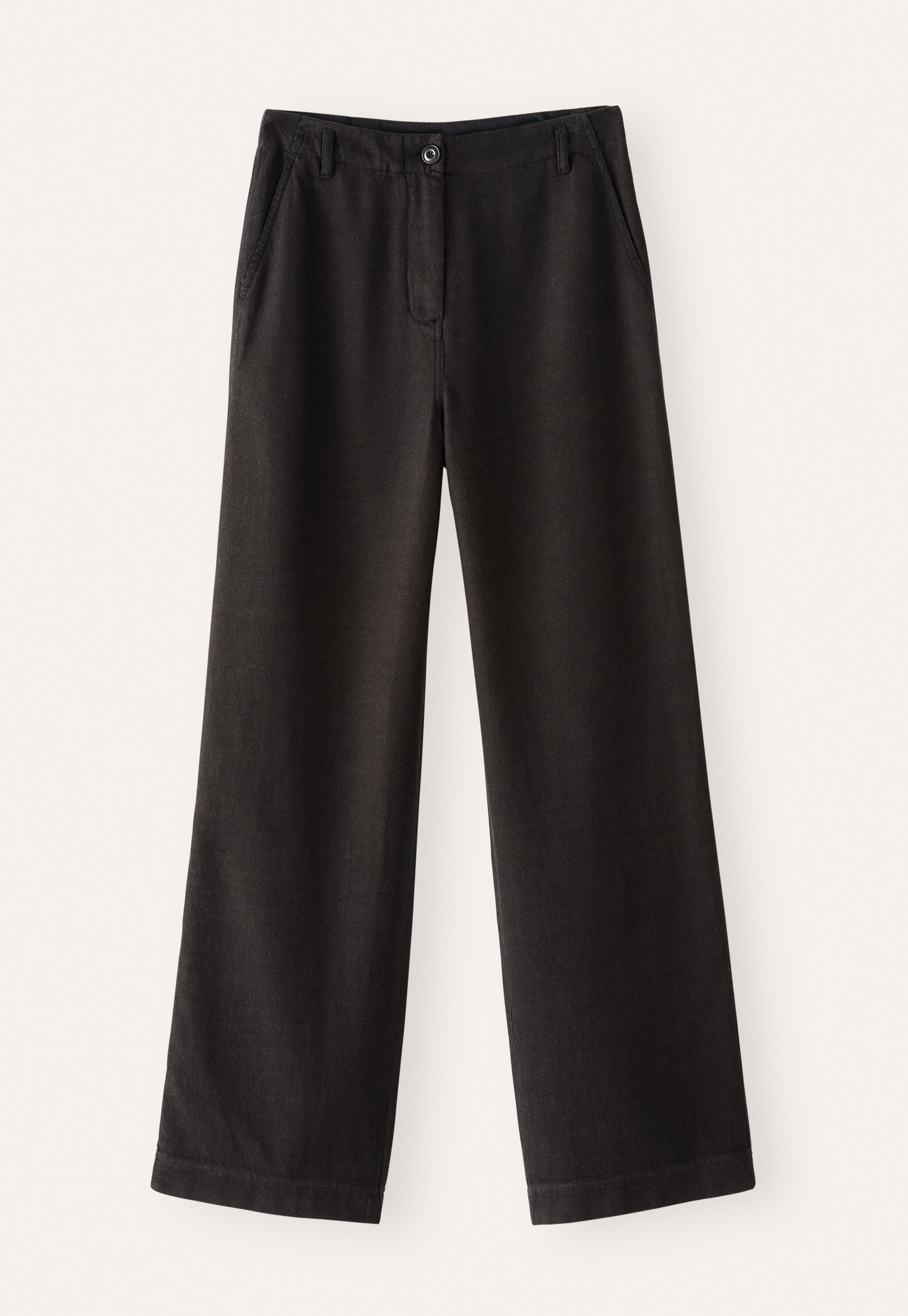 Hose mit geradem Bein, Schwarzbraun, large