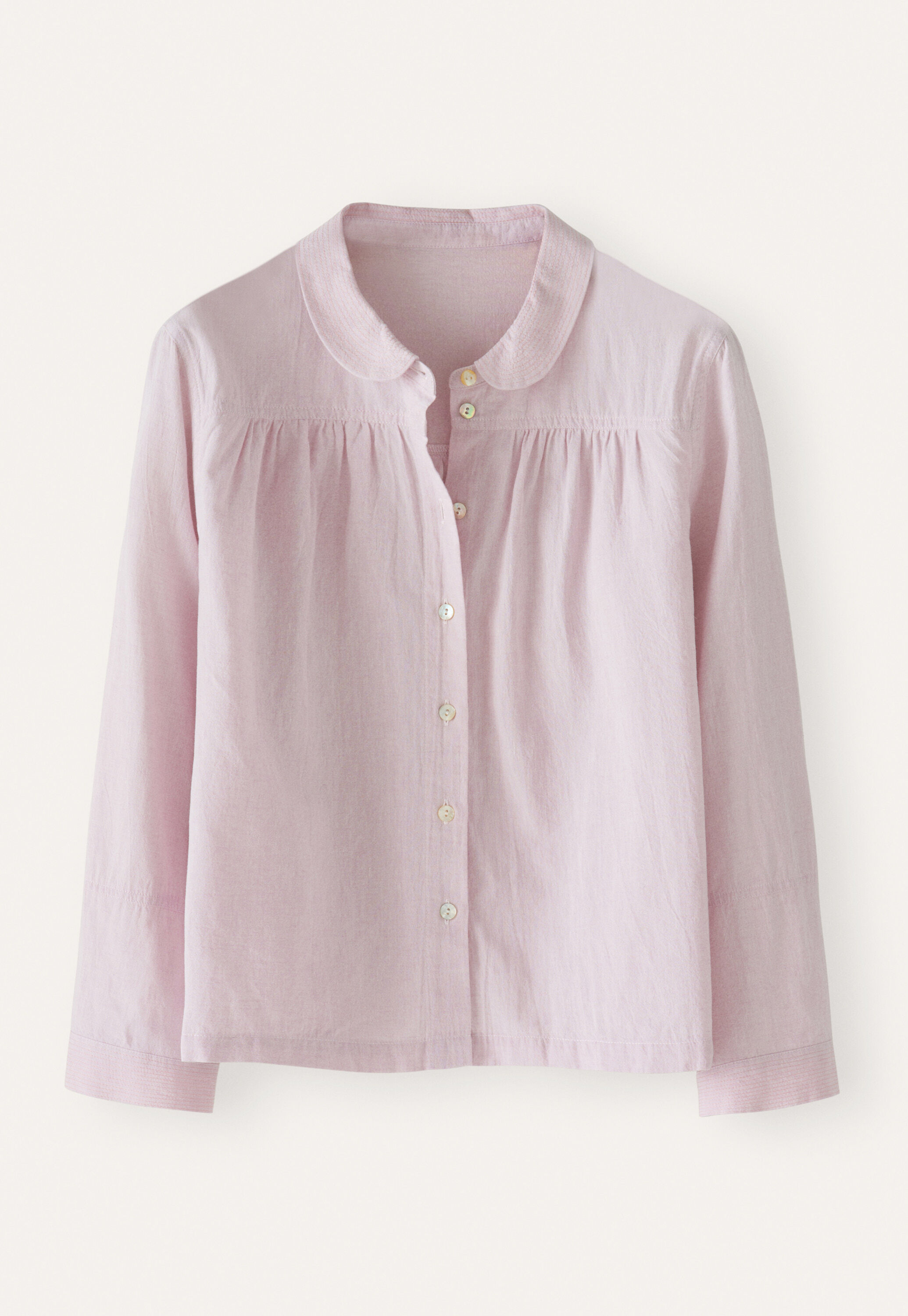 Bluse mit rundem Kragen