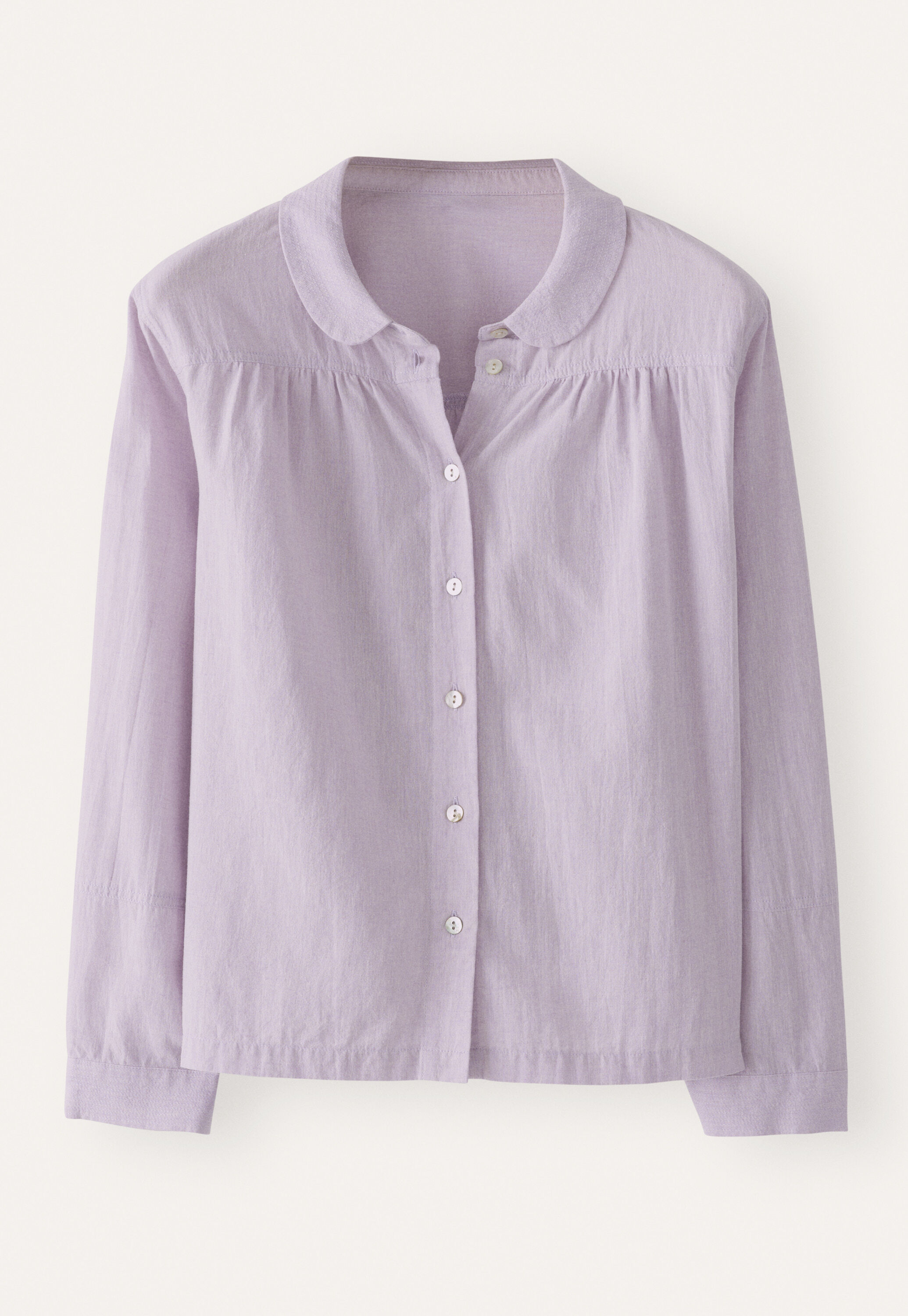 Bluse mit rundem Kragen