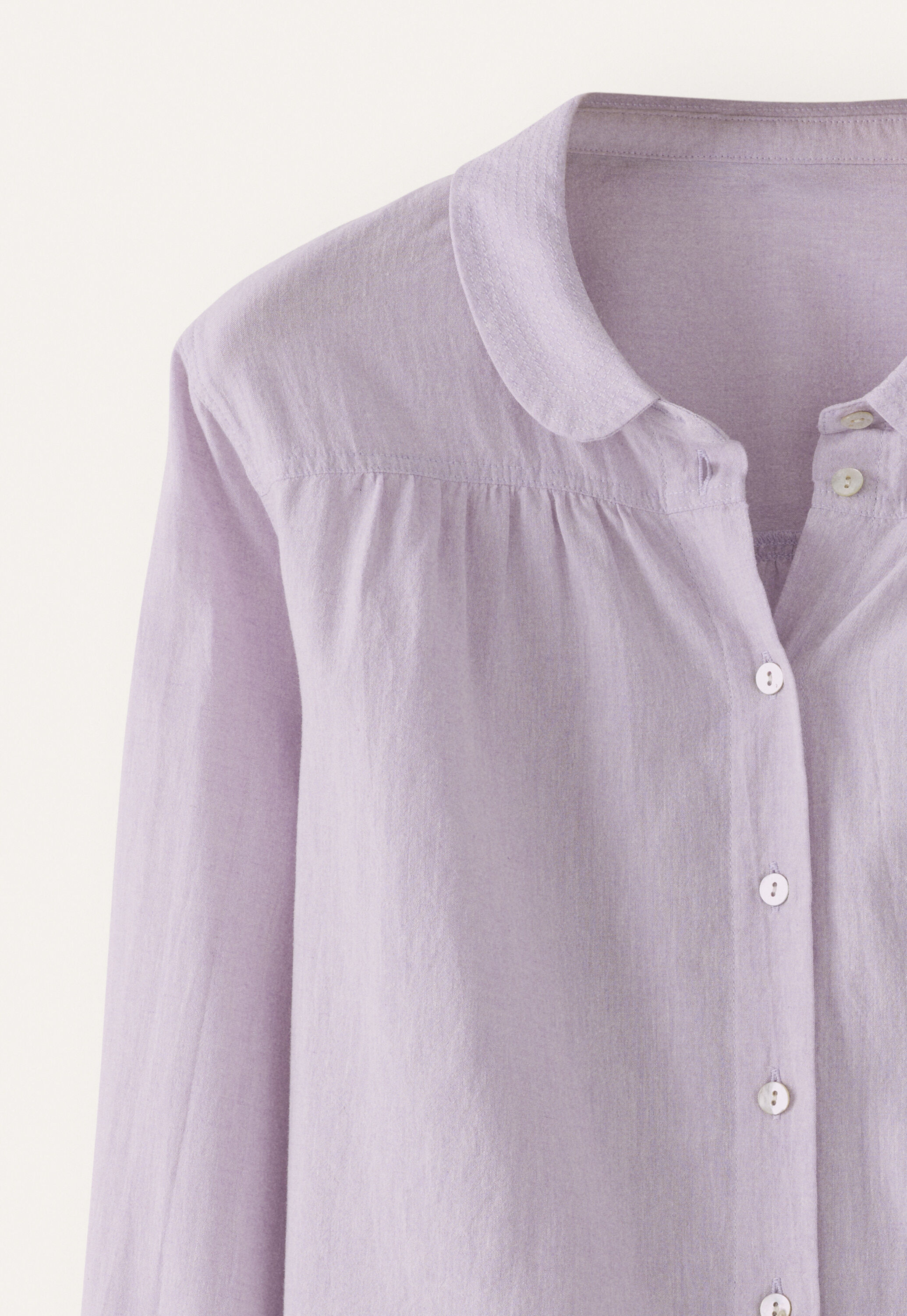 Bluse mit rundem Kragen