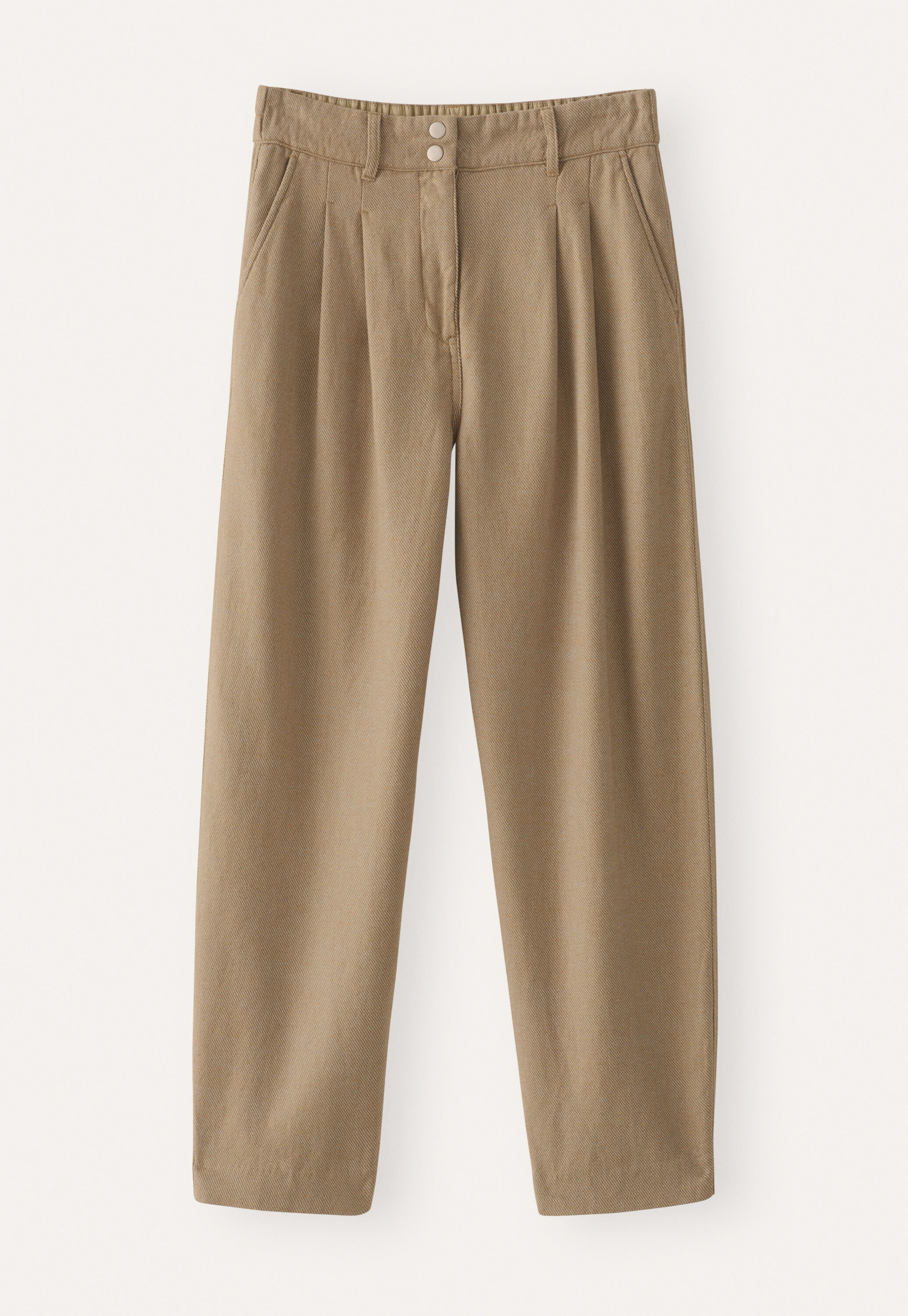 Schmal zulaufende Hose, Kamelgrau, large