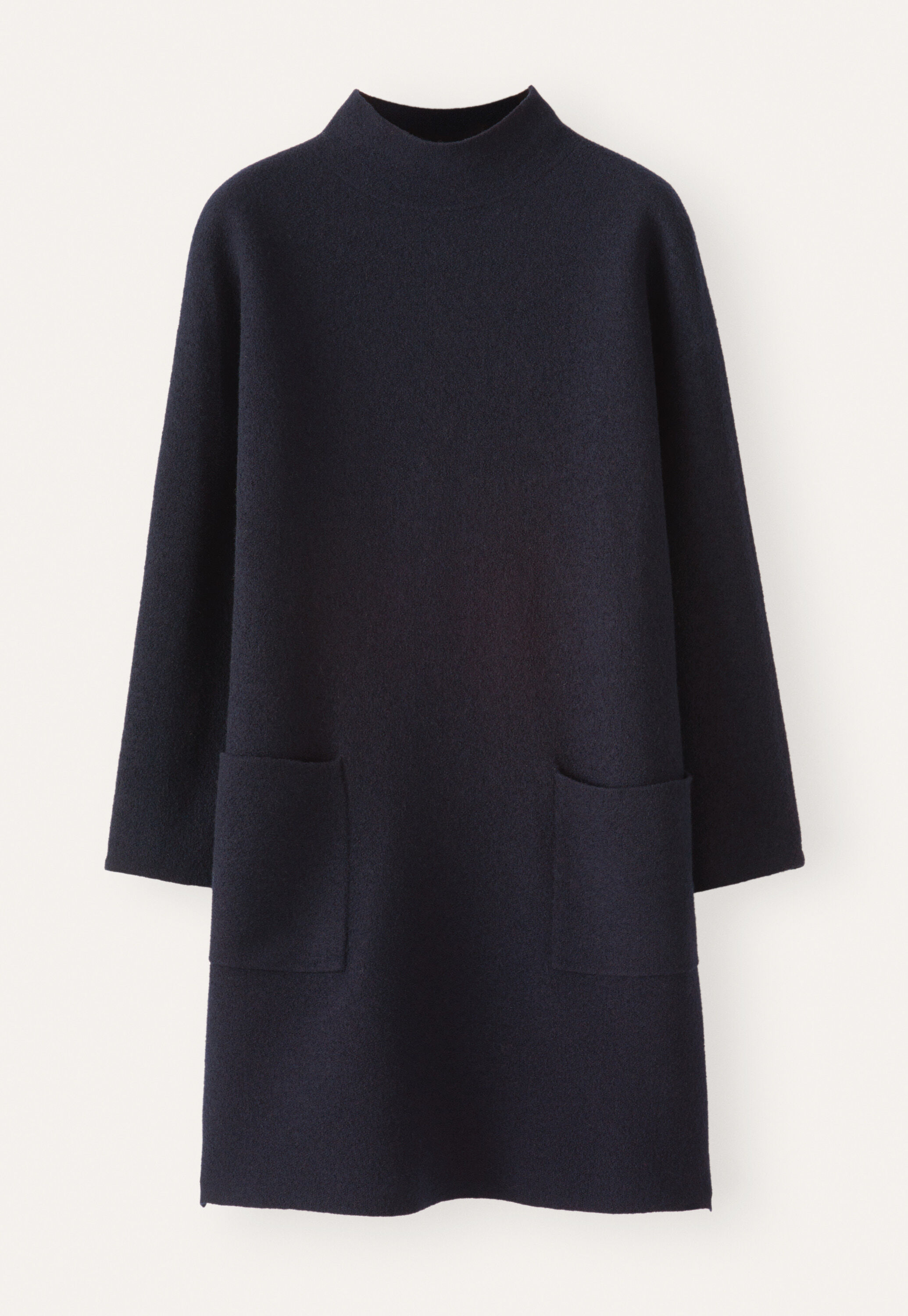 Kleid mit aufgesetzten Taschen, Blauschwarz, large