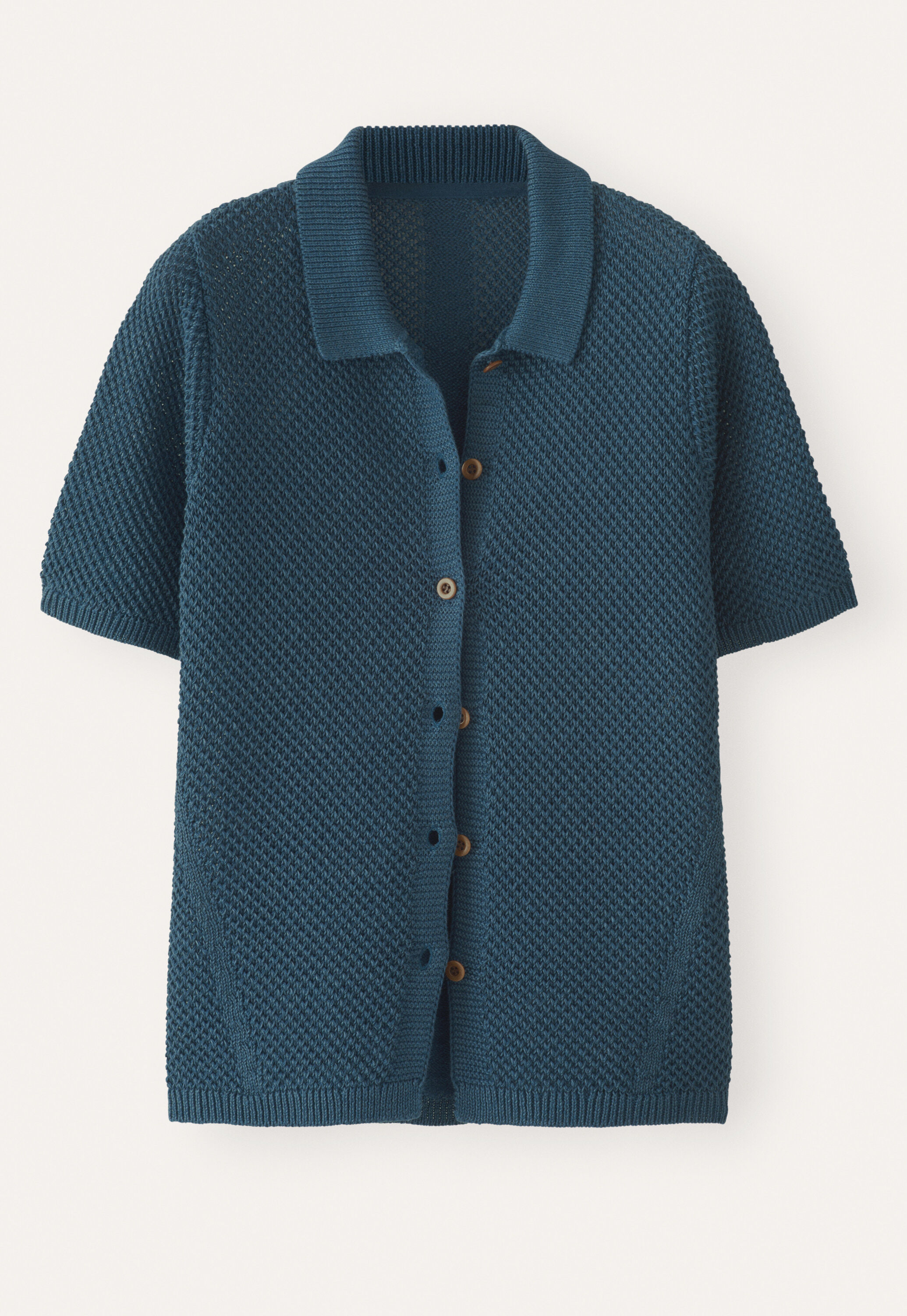 Cardigan mit Kragen im Perlmuster