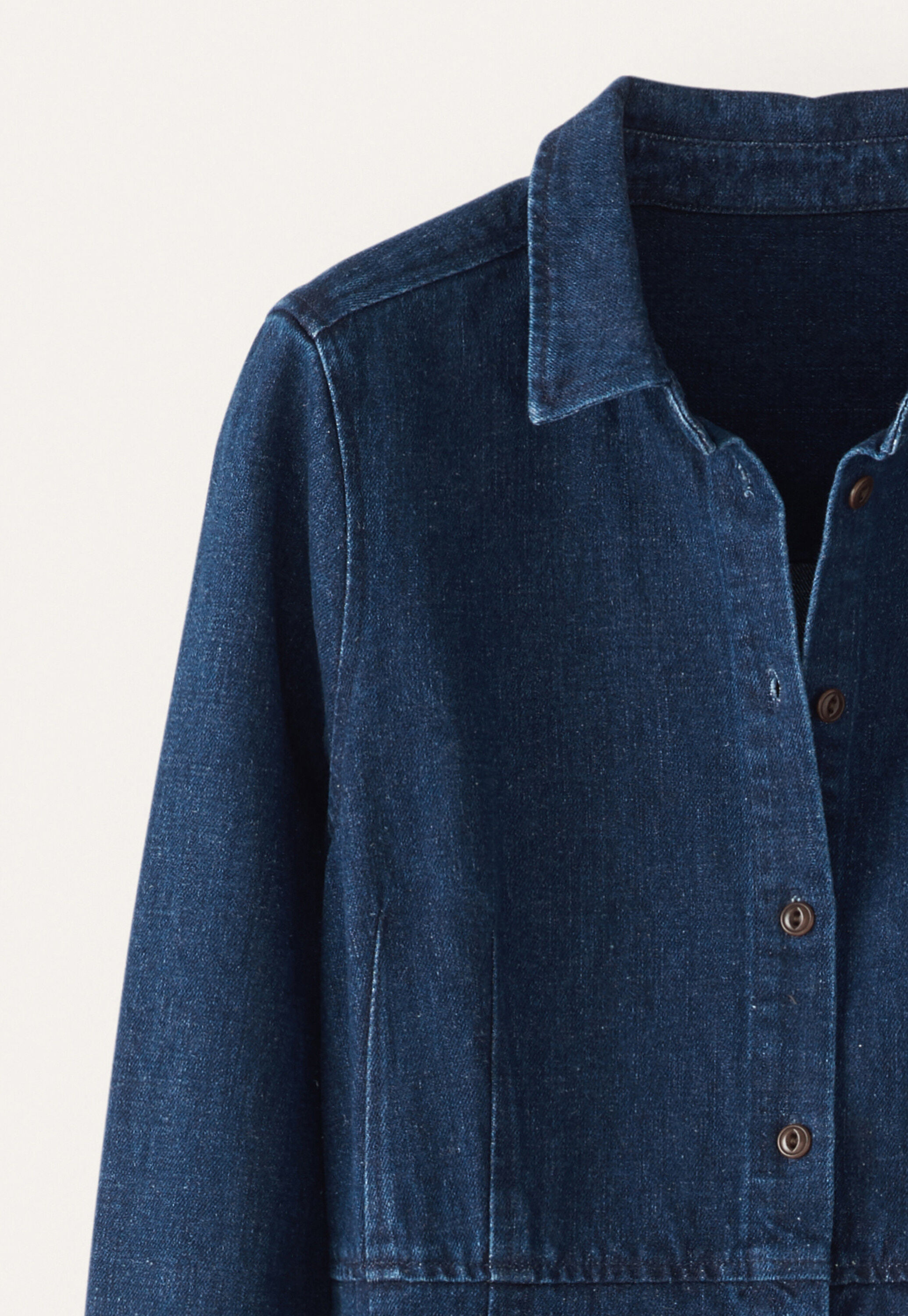 Indigo-gef&auml;rbtes Kleid mit Eins&auml;tzen