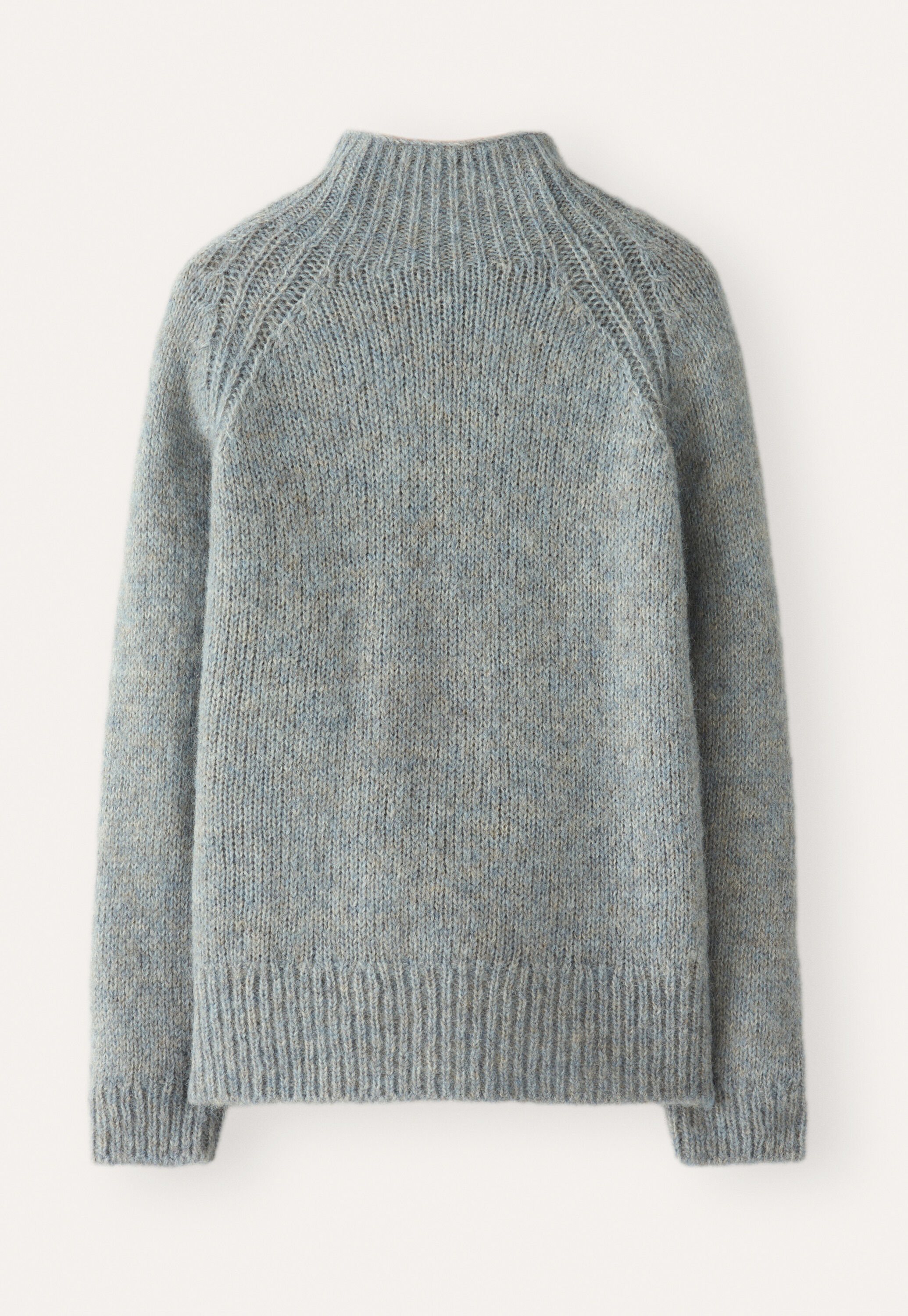 Raglanpullover mit Trichterkragen, Frostiges Blau, large