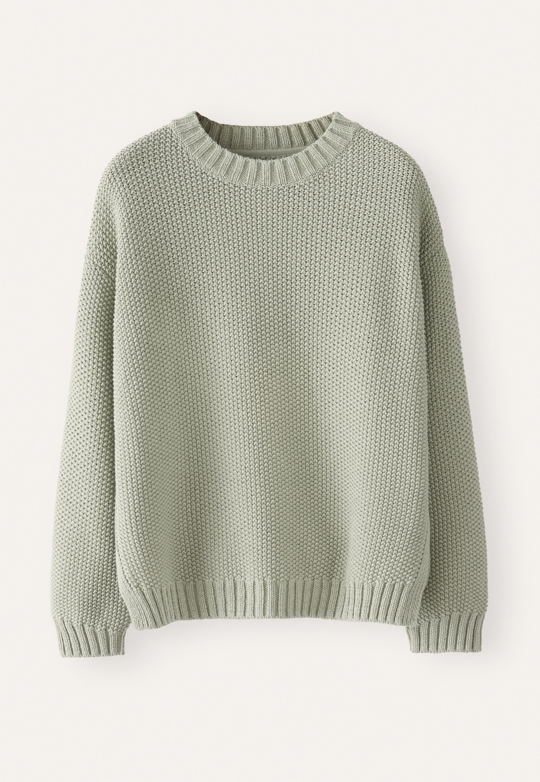 Perlmuster-Pullover, Blasses Mint, large