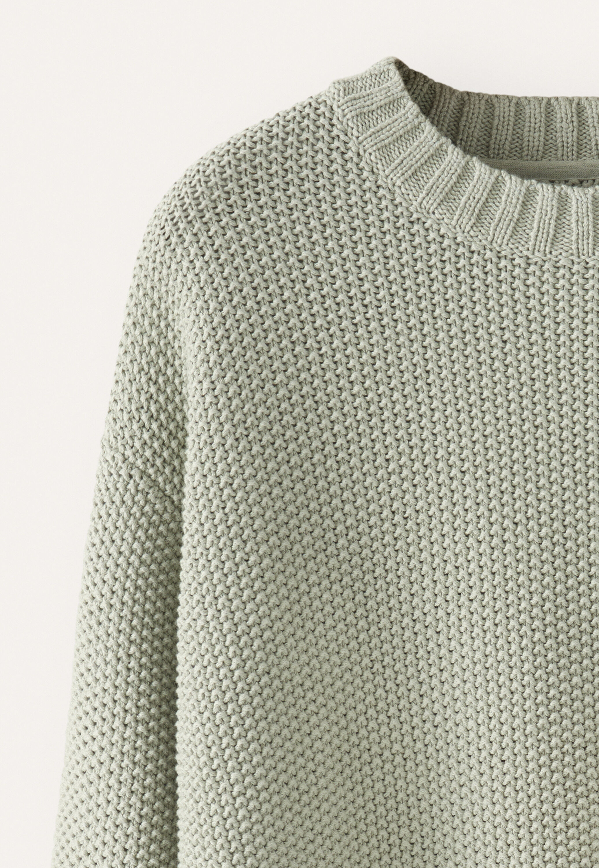 Perlmuster-Pullover, Blasses Mint, large
