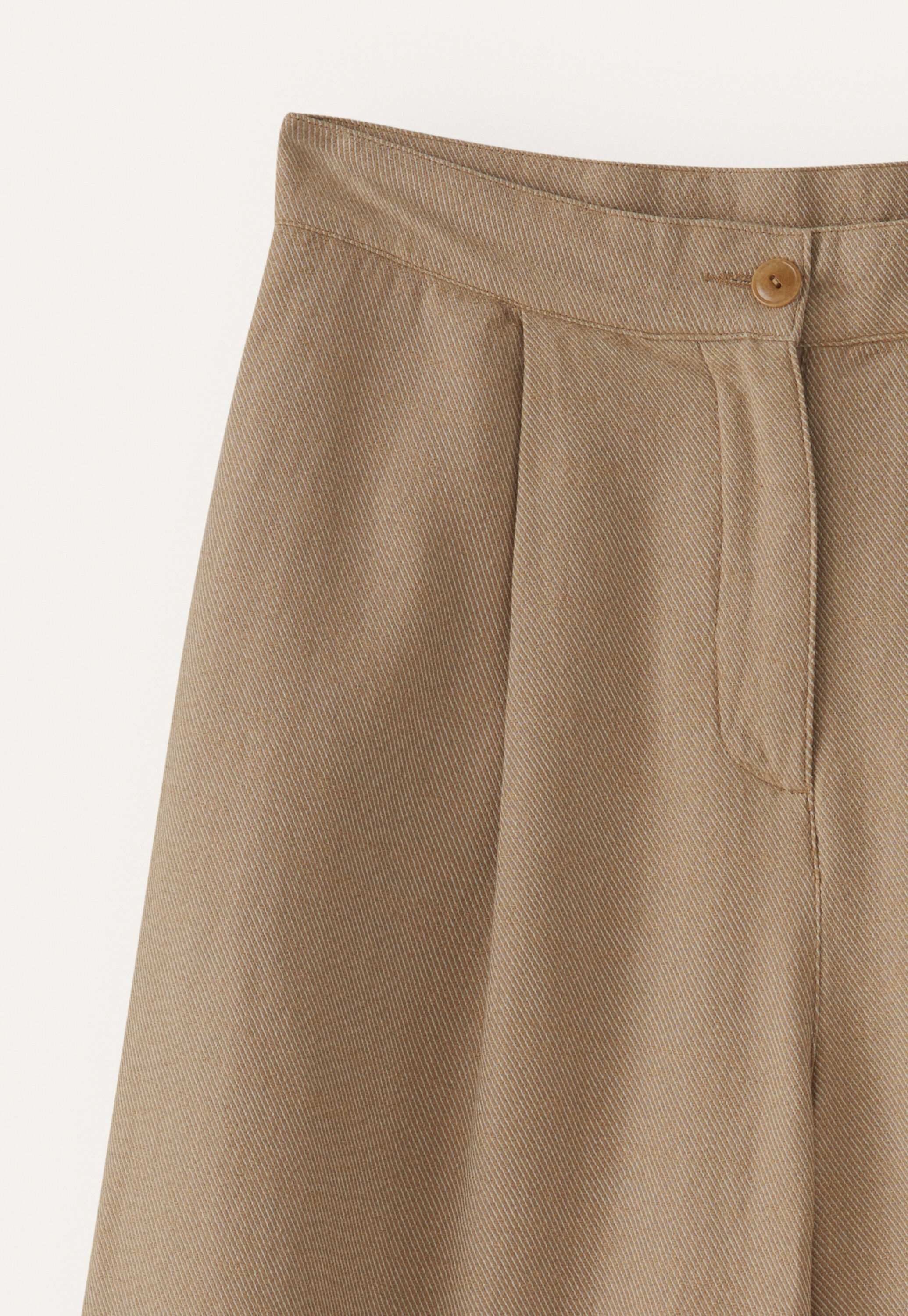 K&uuml;rzere, weite Hose, Kamel/Grau, large