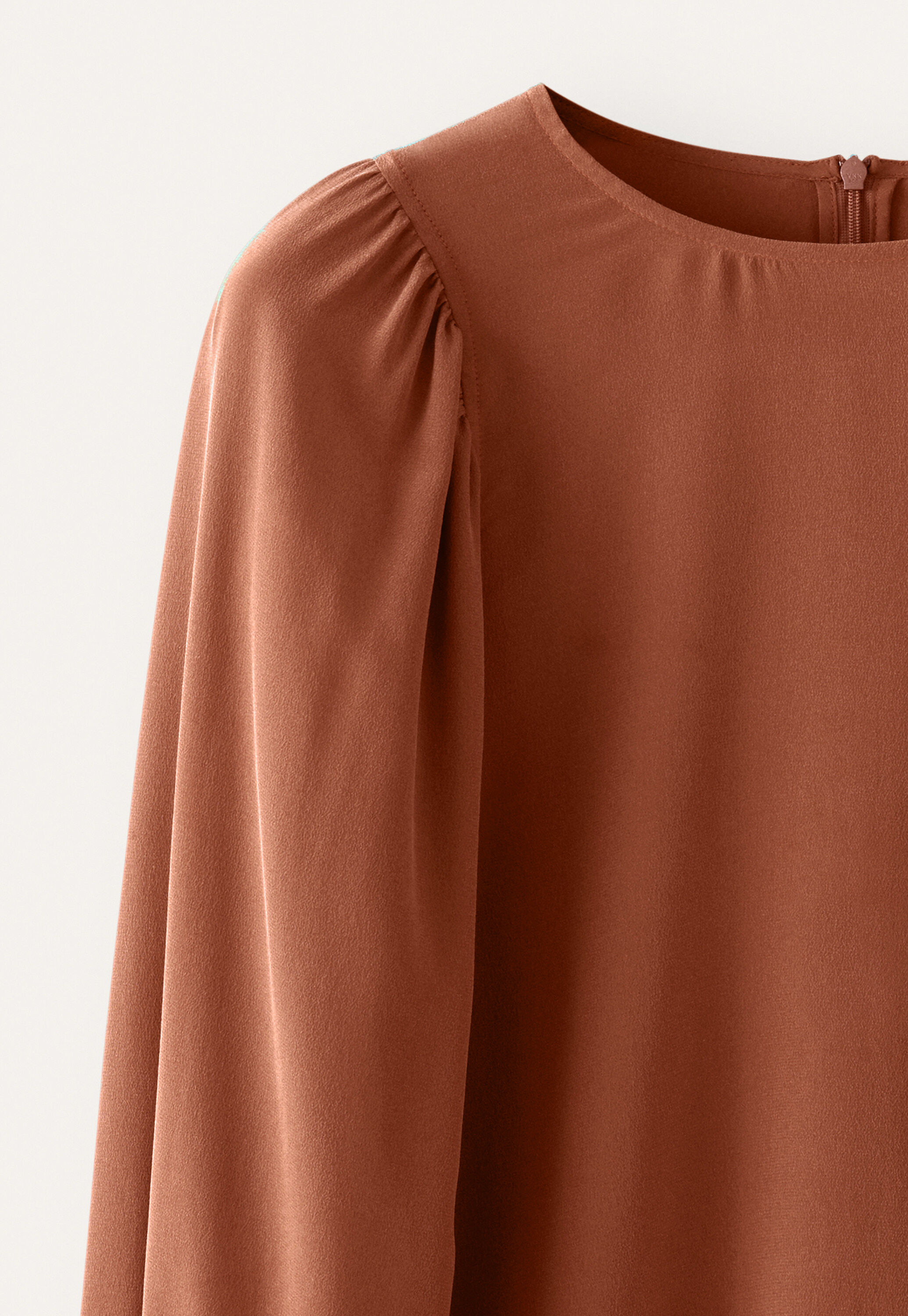 Bluse mit gerafften &Auml;rmeln, Rouge, large