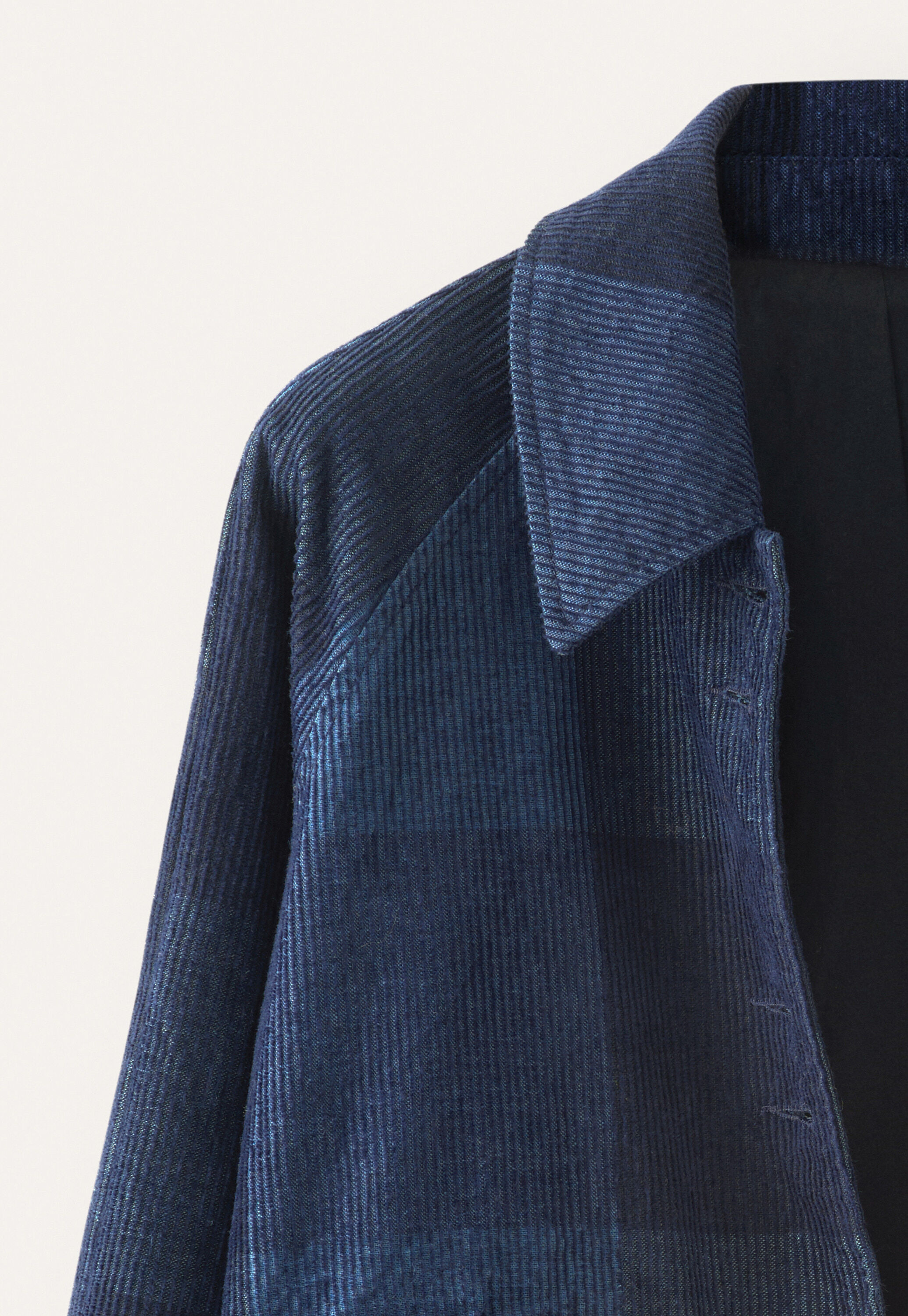 Karierte Cordjacke, Dunkles Indigo, large