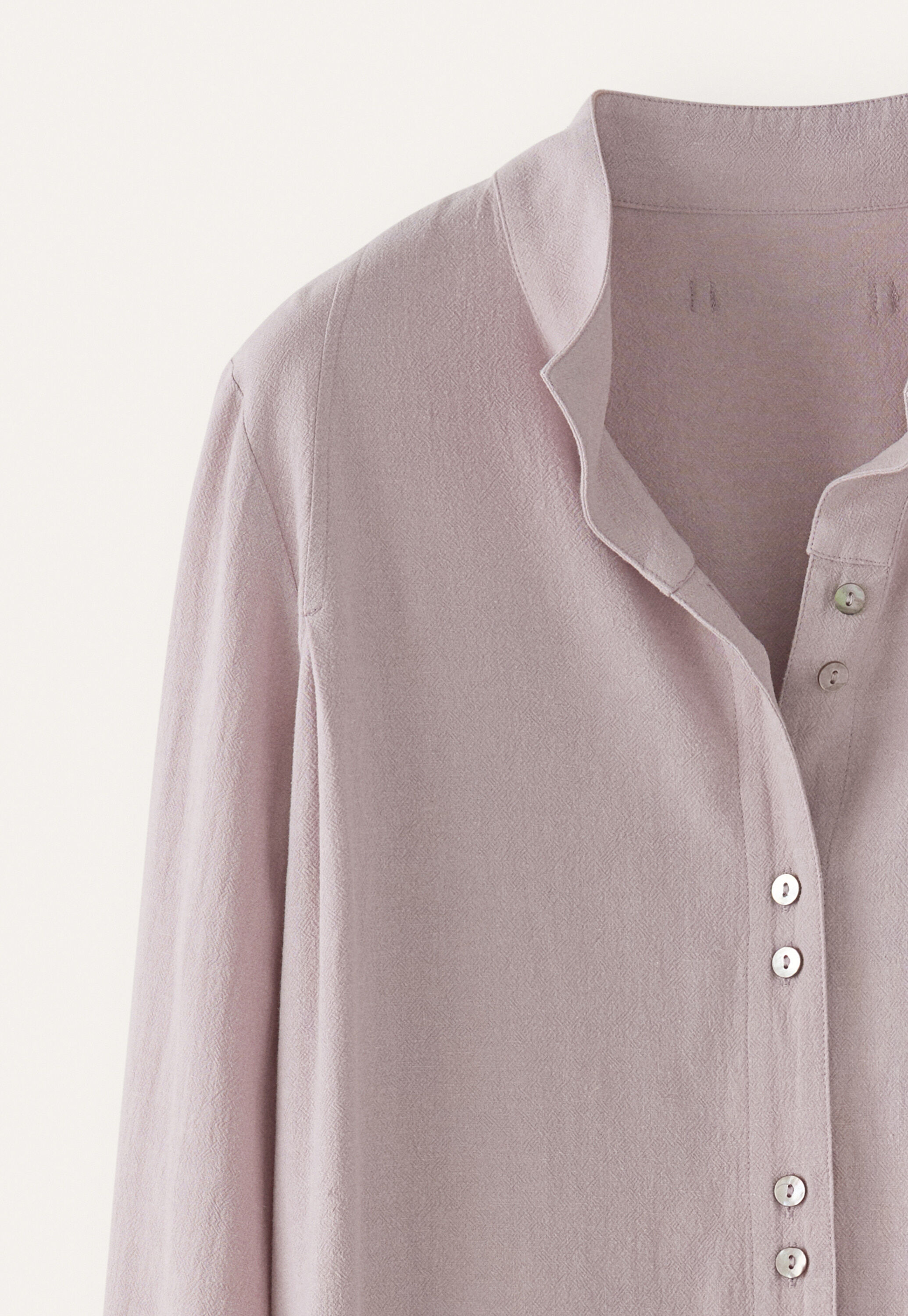 Bluse mit Trichterkragen, Orchidee/Rosa, large
