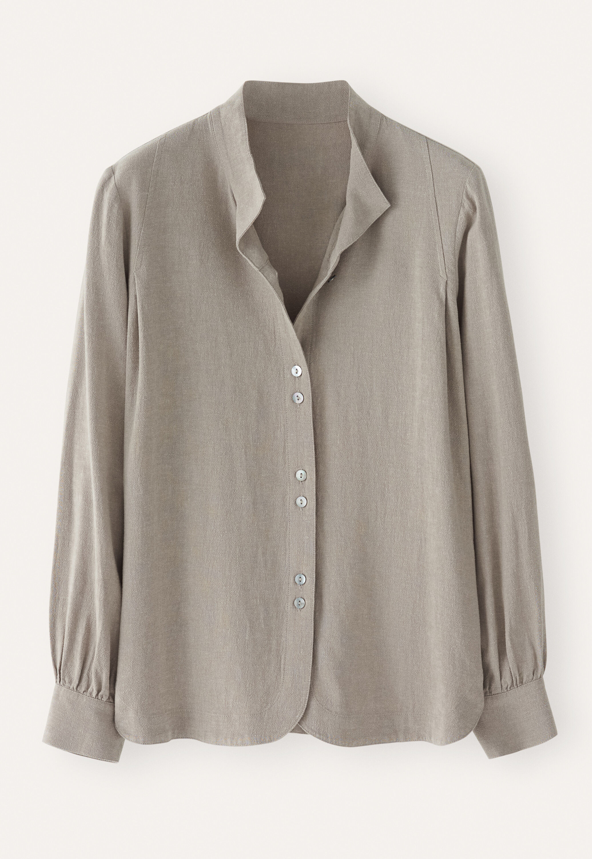 Bluse mit Trichterkragen