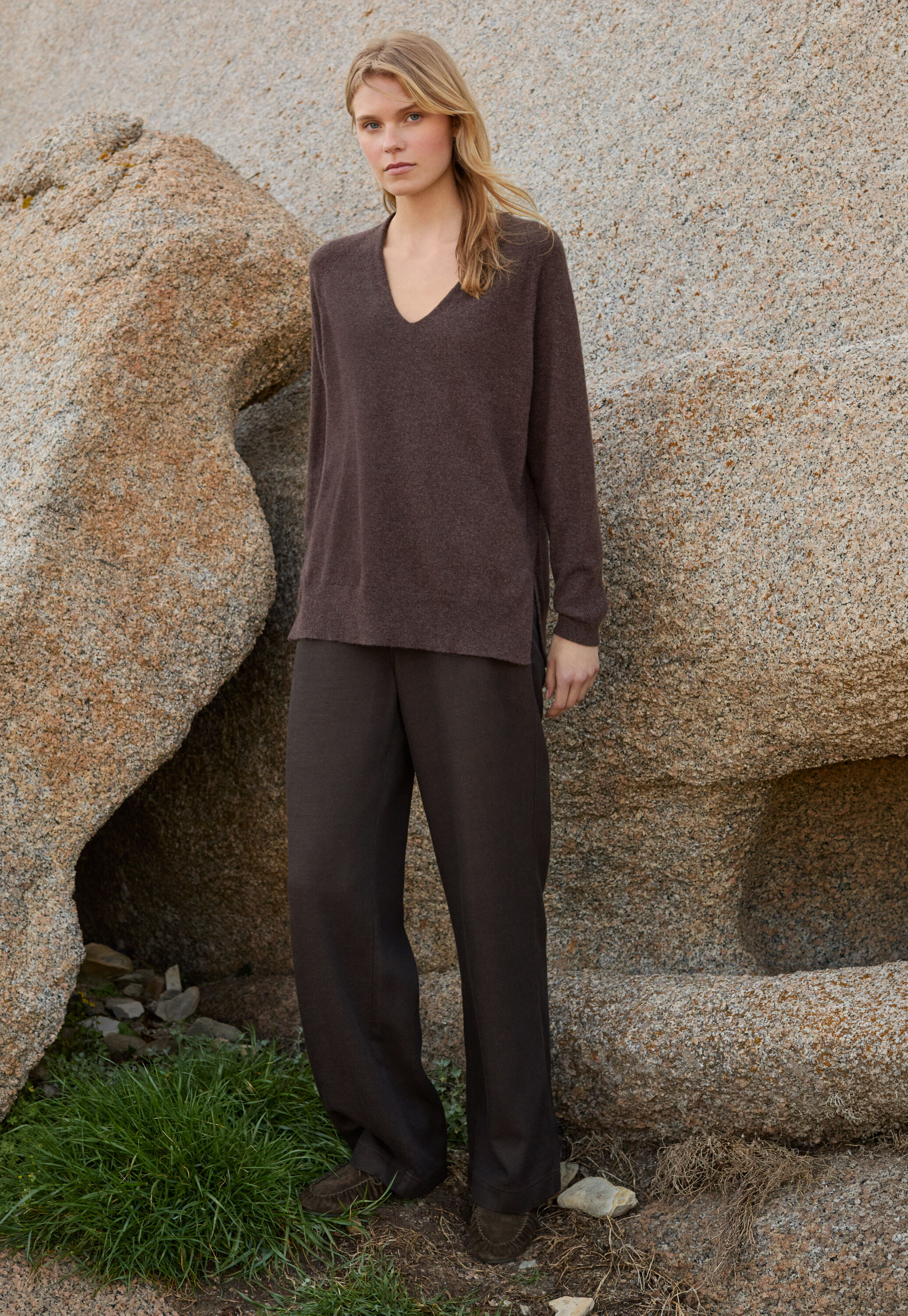 Pullover mit V-Ausschnitt