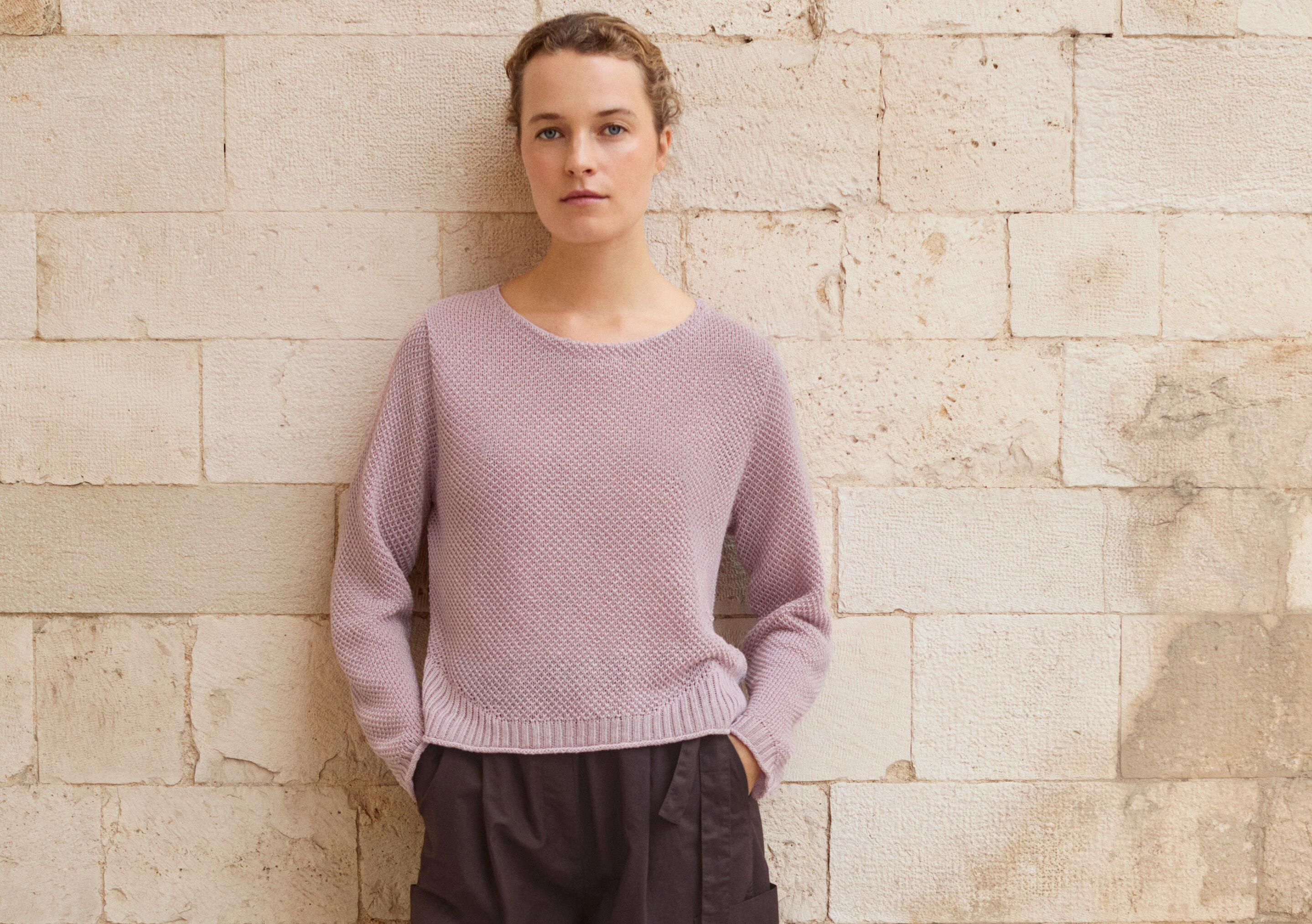 Pullover im Perlmuster