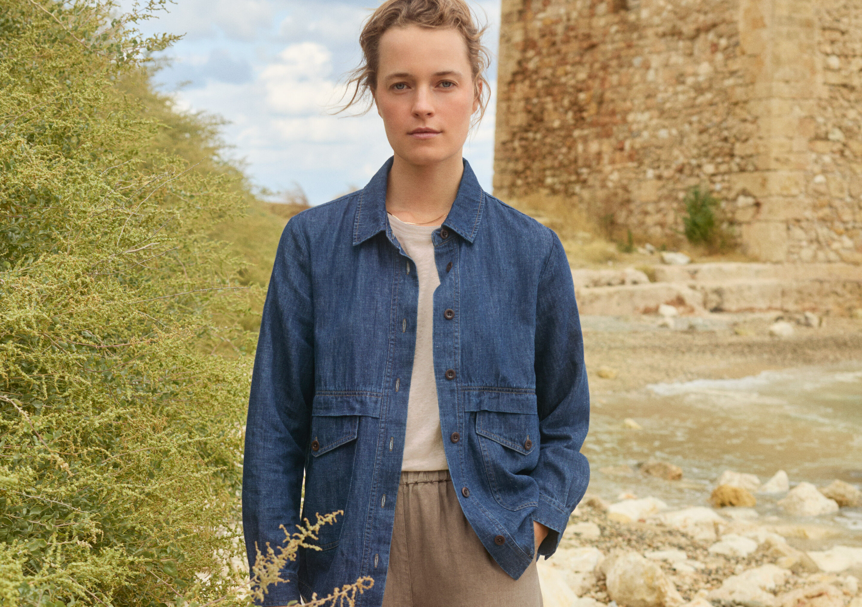 Indigo-gef&auml;rbtes Overshirt