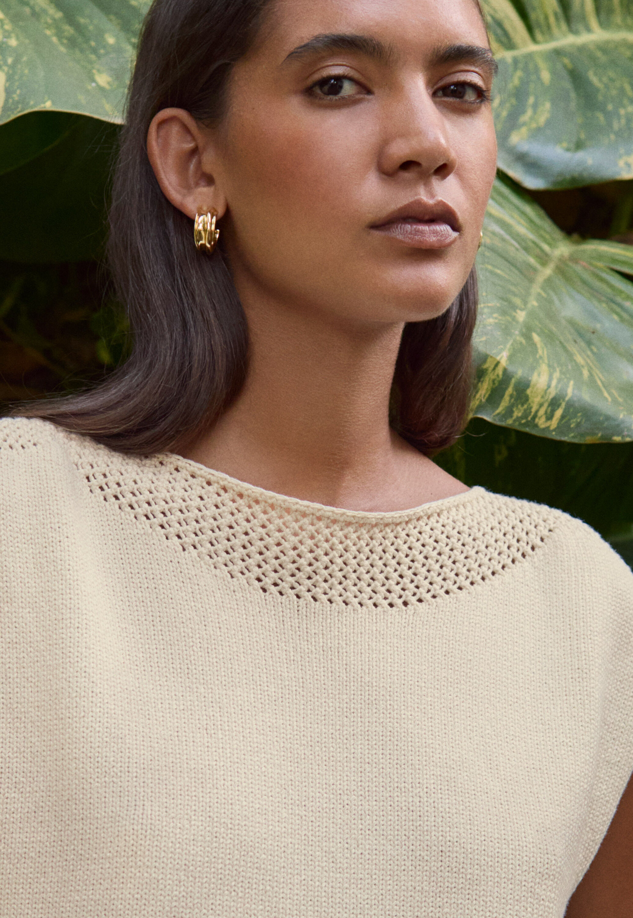 Pullover mit H&auml;keldetail