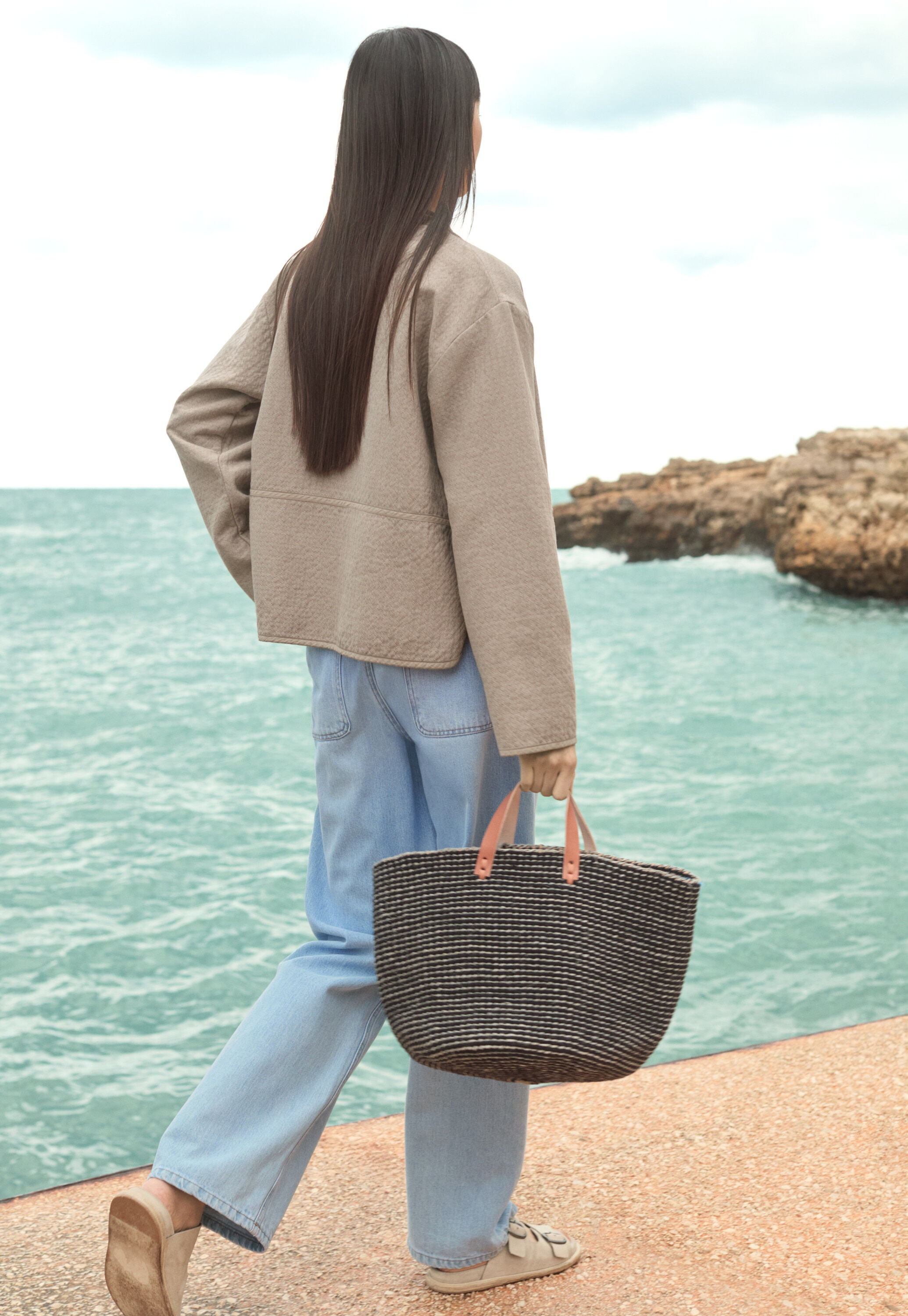 Indigo-Jeans mit geradem Bein