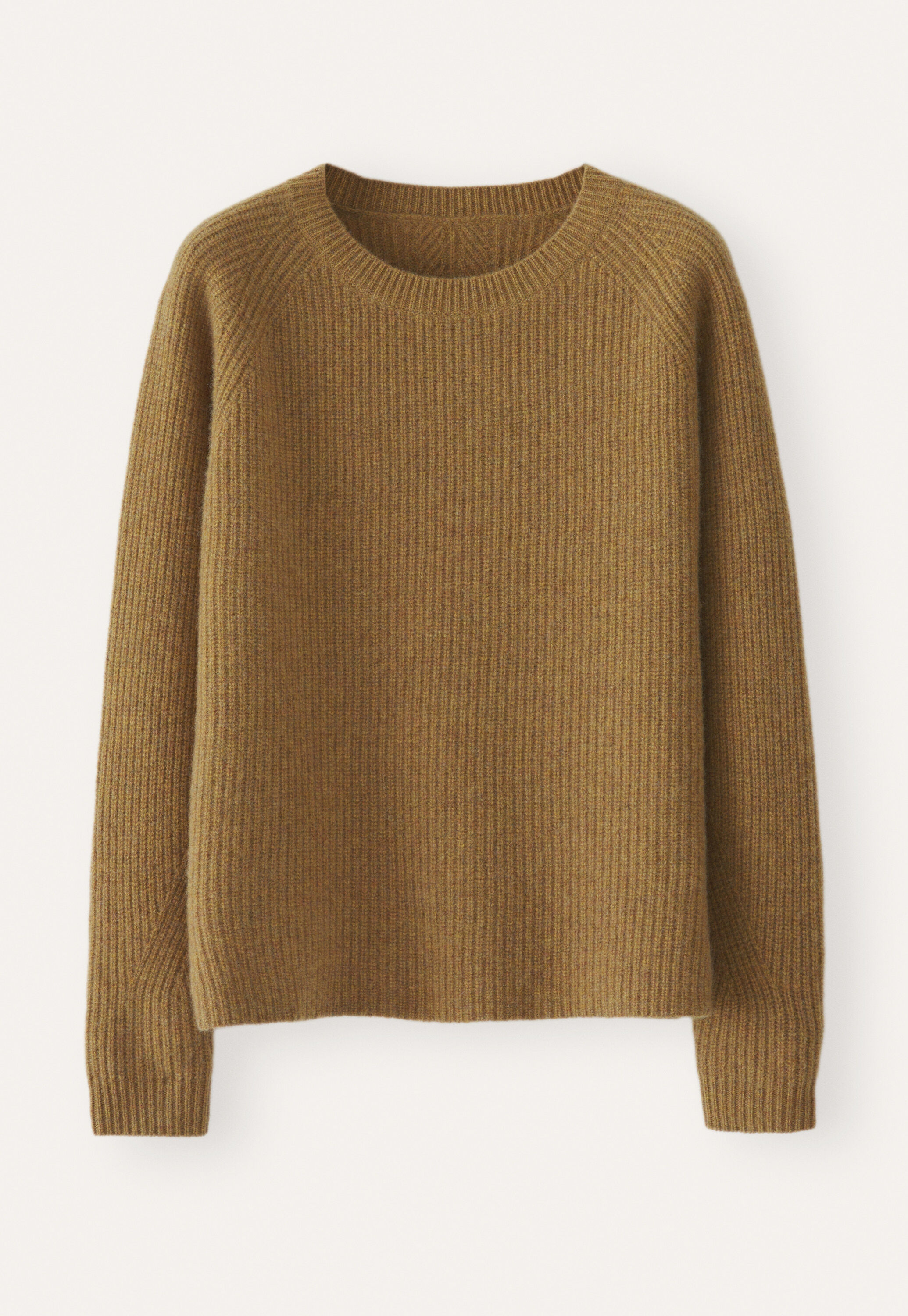 Gerippter Pullover mit Rundhalsausschnitt