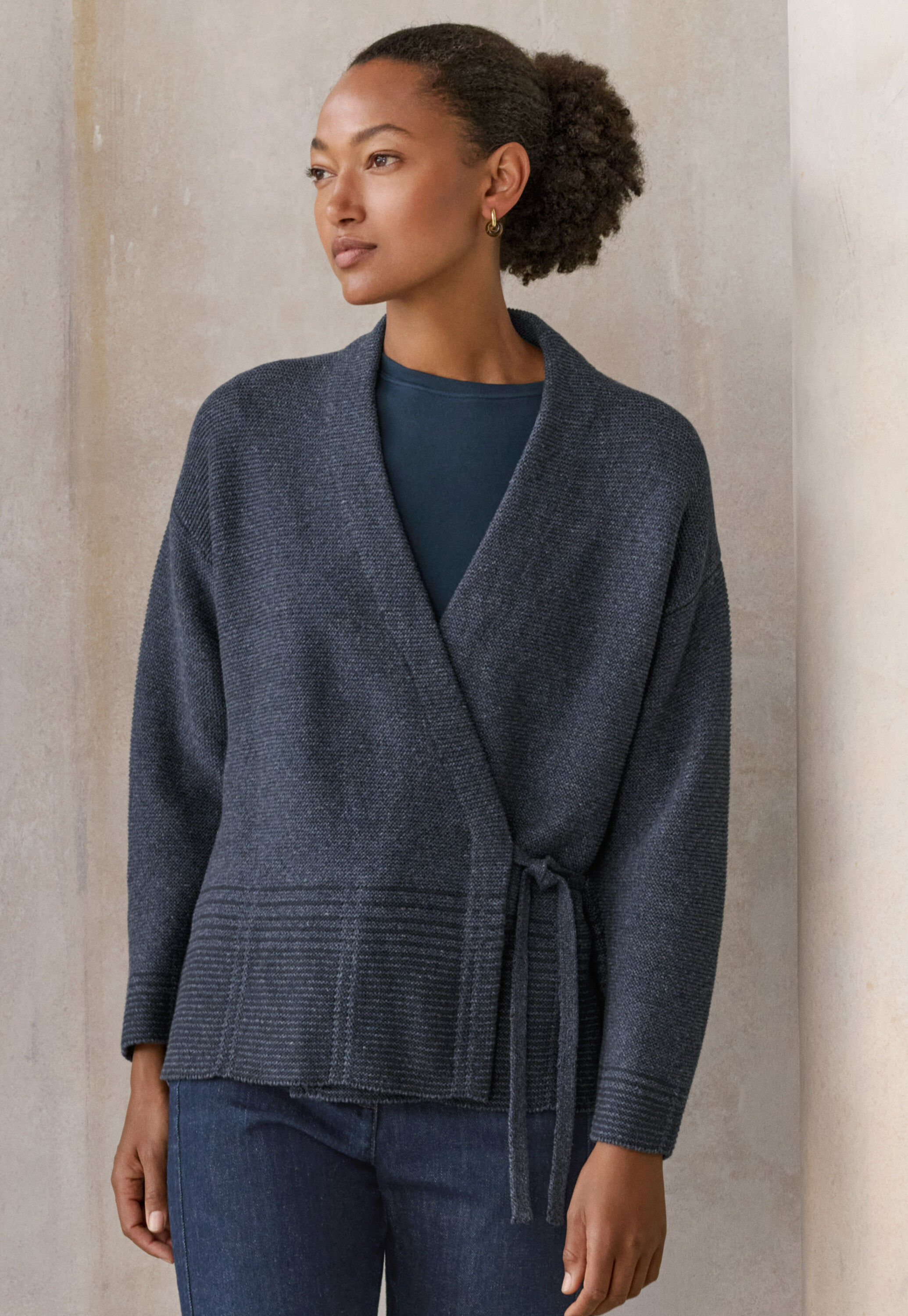 Kimono Cardigan im Karomuster