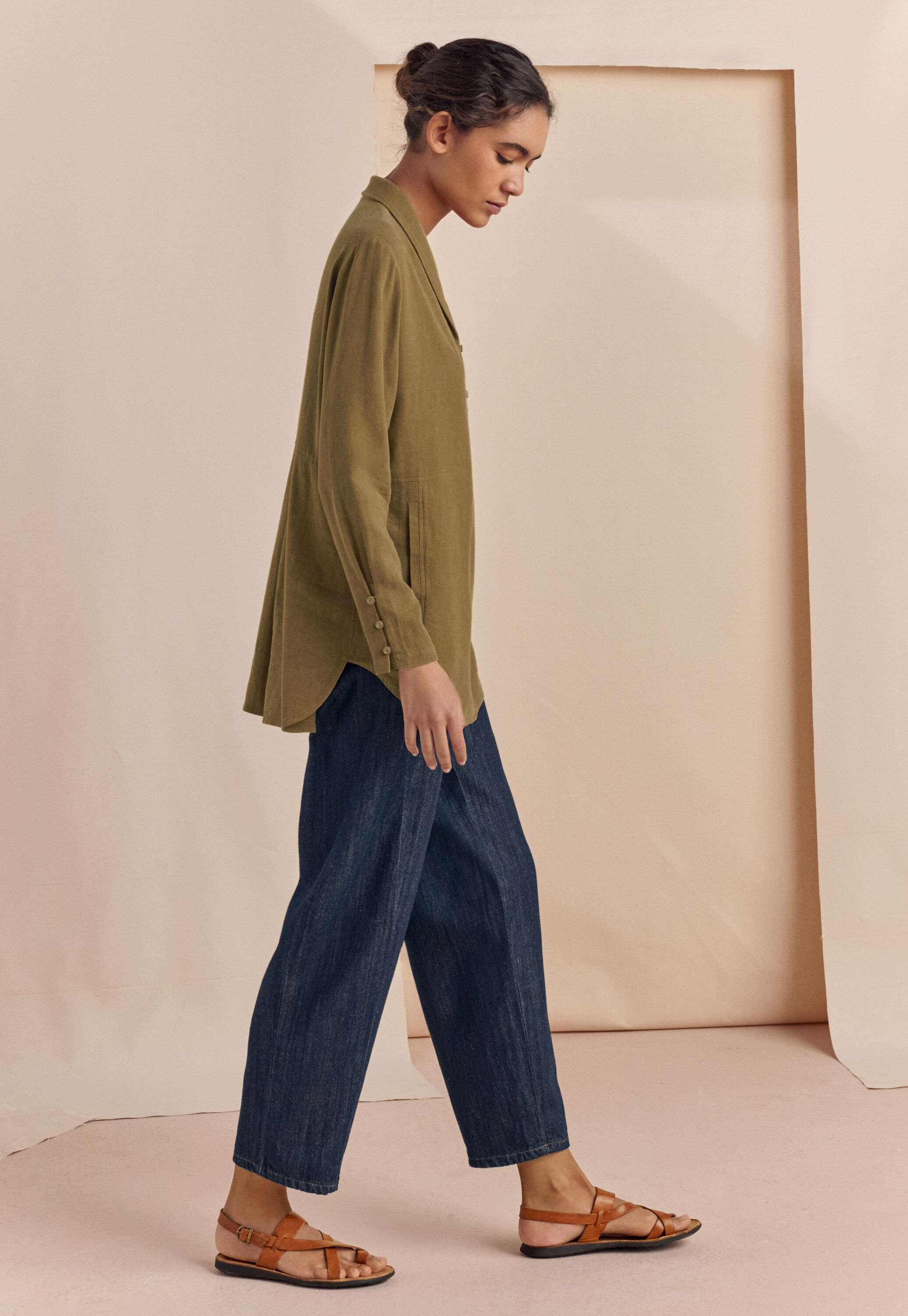 Bluse mit Schalkragen