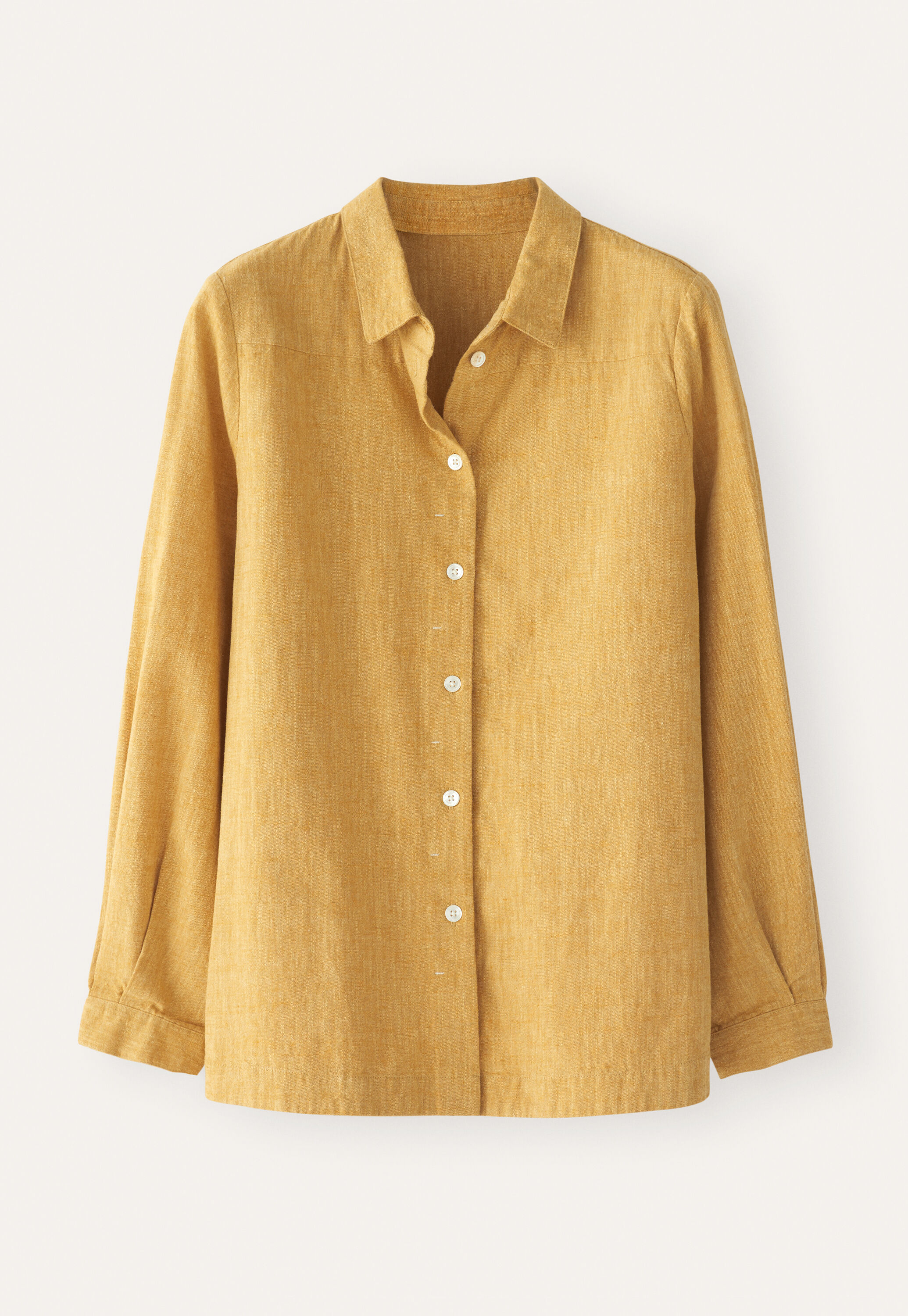 Overshirt mit geschwungenem Saum
