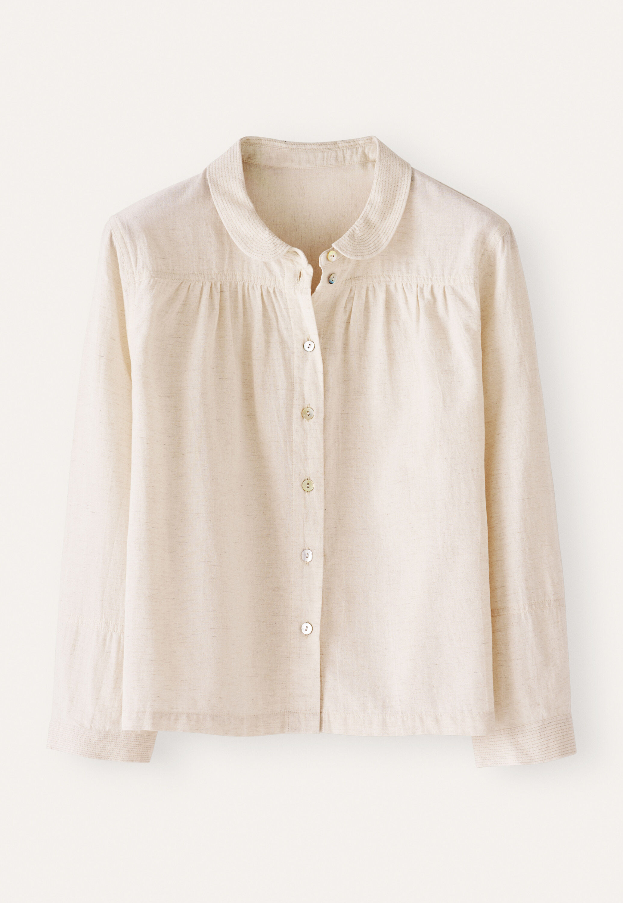 Bluse mit rundem Kragen