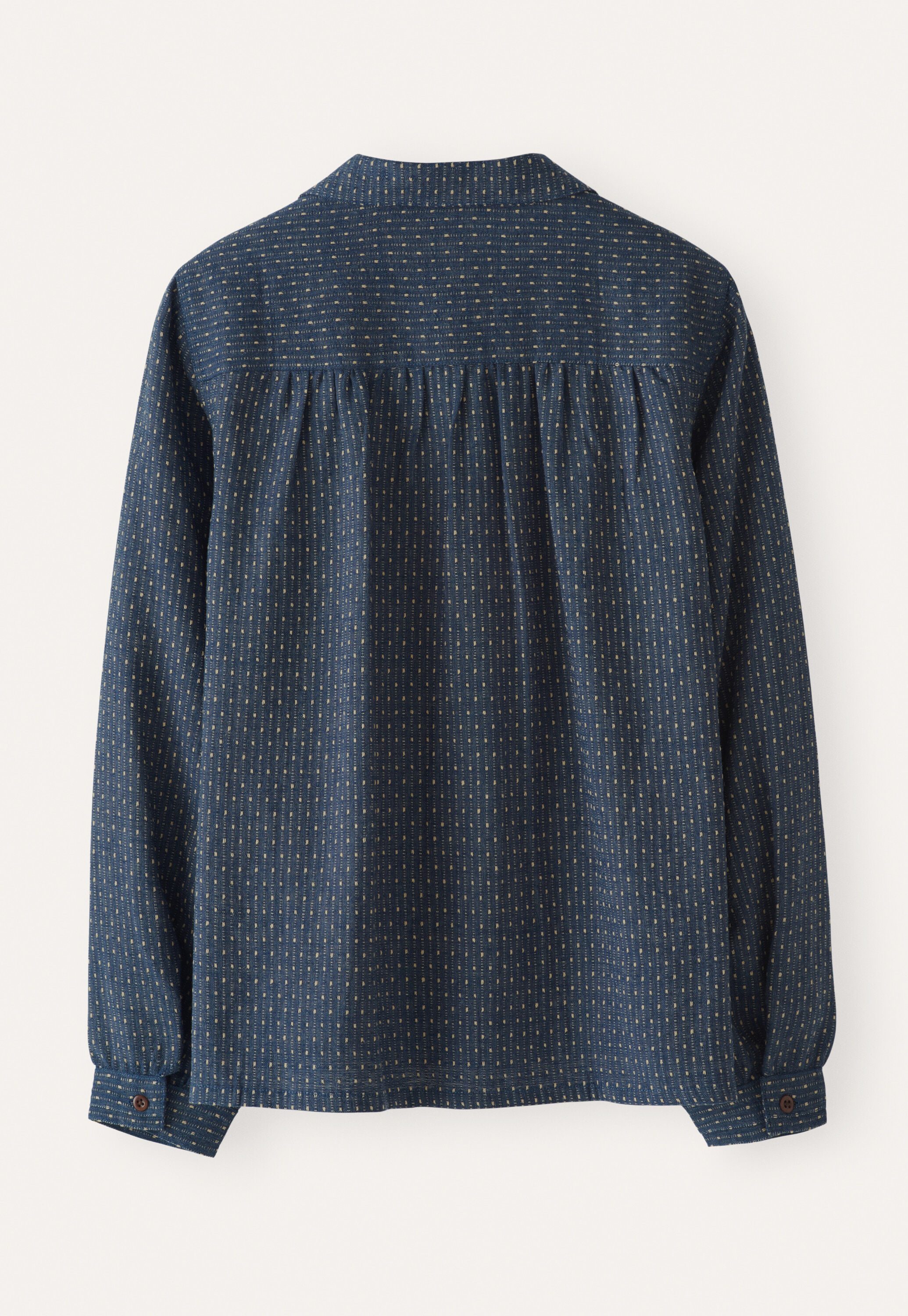 Bluse in Strichmuster-Webung, Zartes Indigo, large