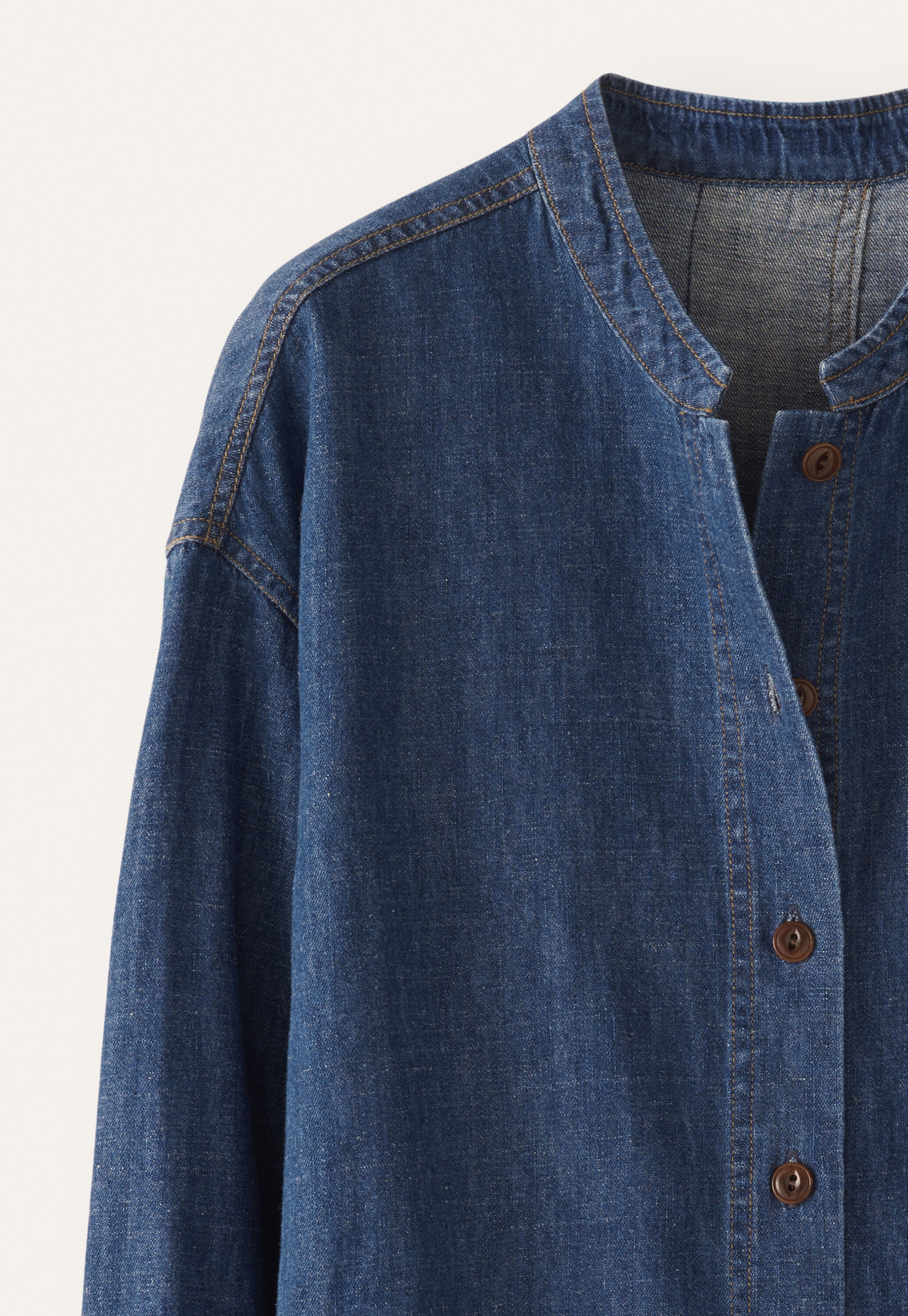 Indigo-Overshirt, Dunkles Denimblau, large