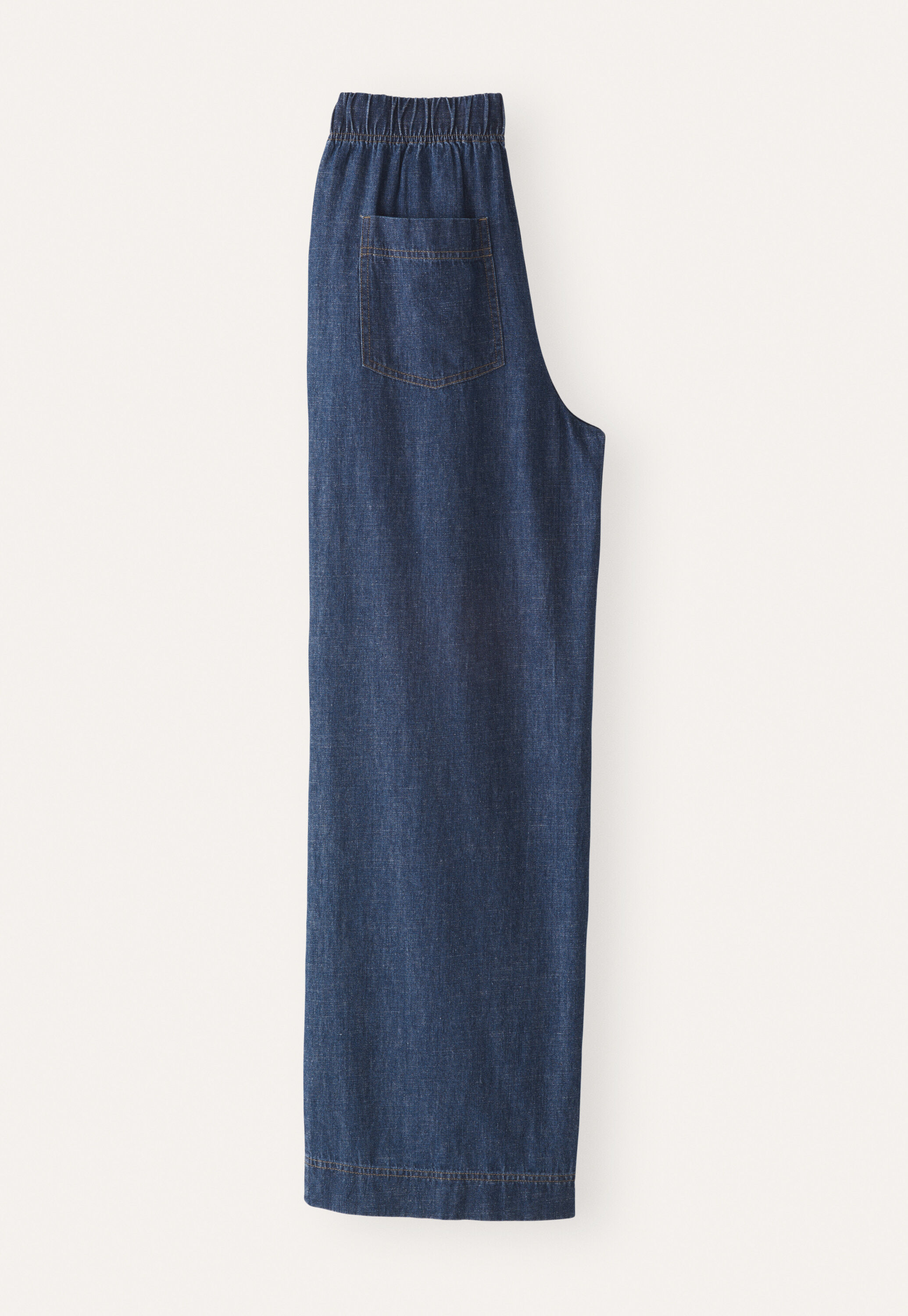 Indigo-gef&auml;rbte weite Hose, Dunkles Denimblau, large