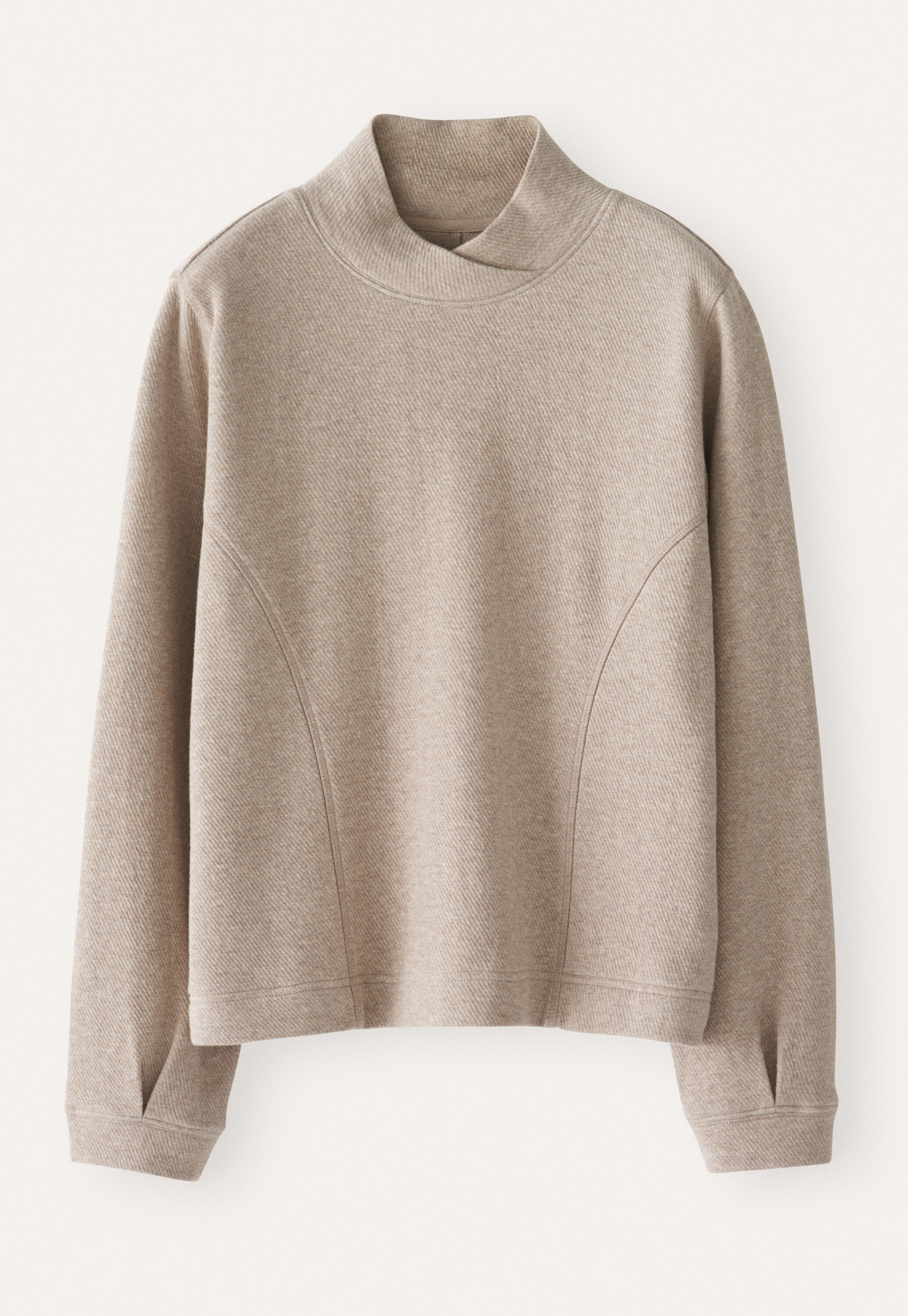 Sweatshirt mit &uuml;berkreuztem Kragen