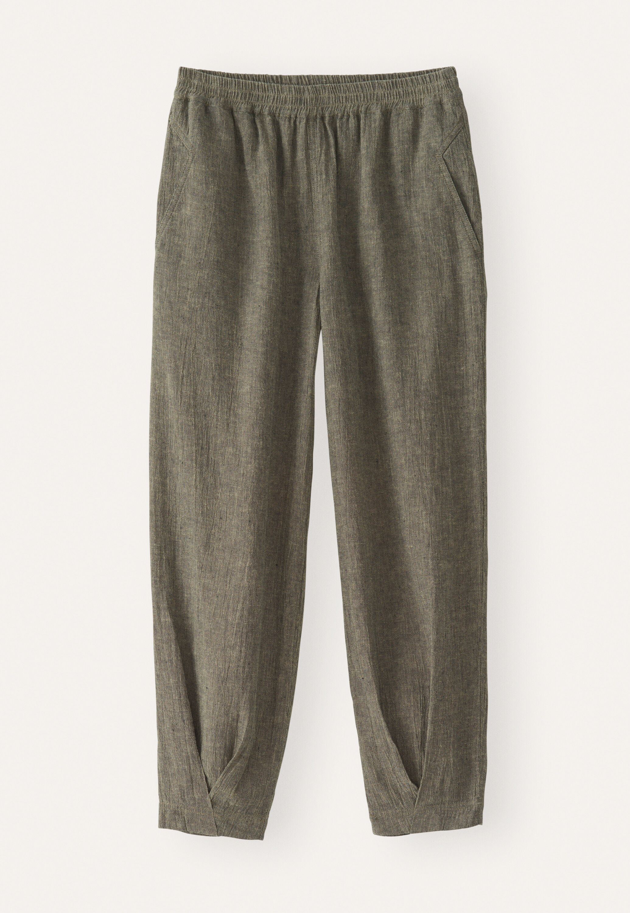 Schmal zulaufende Crinkle-Hose