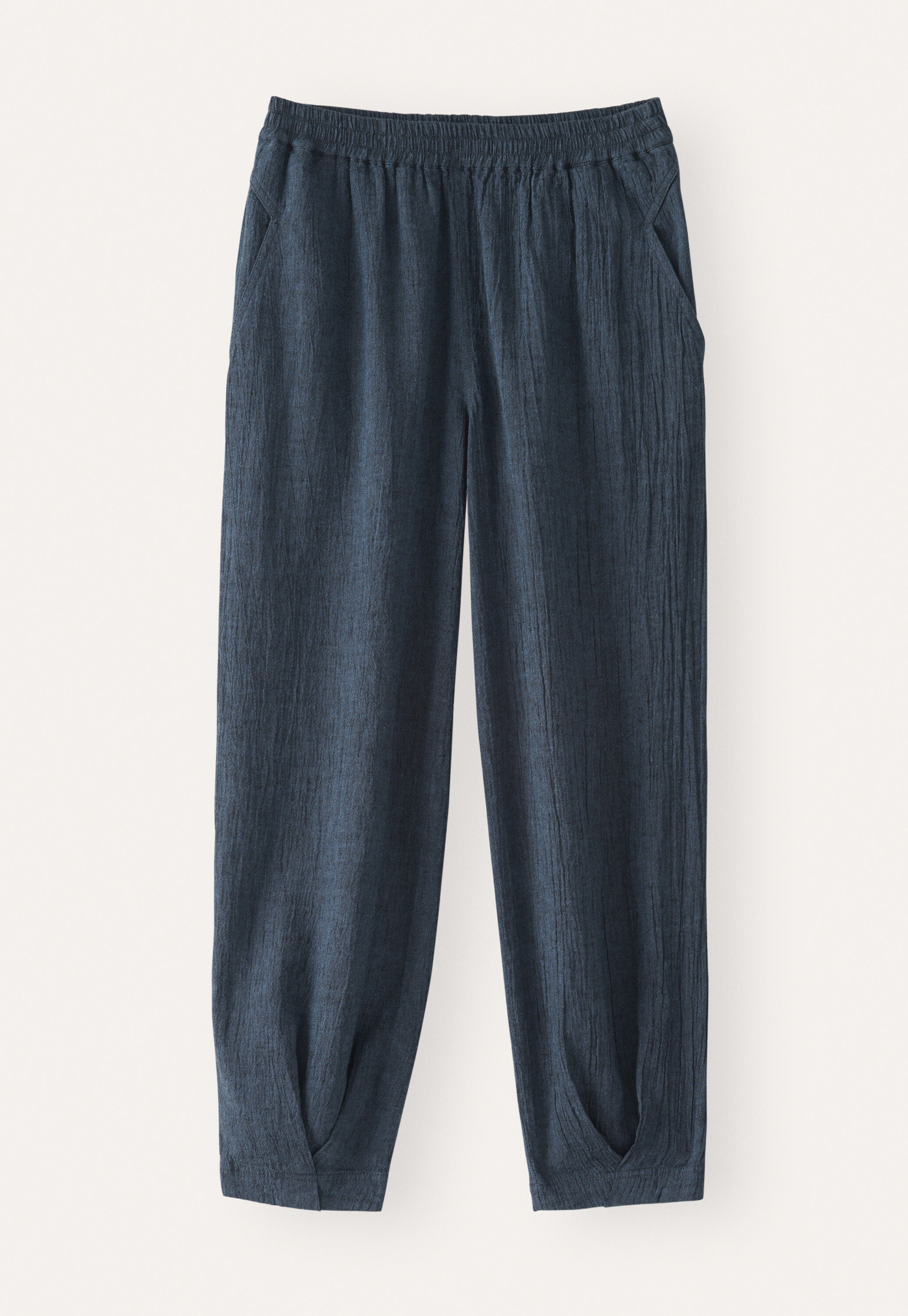 Schmal zulaufende Crinkle-Hose