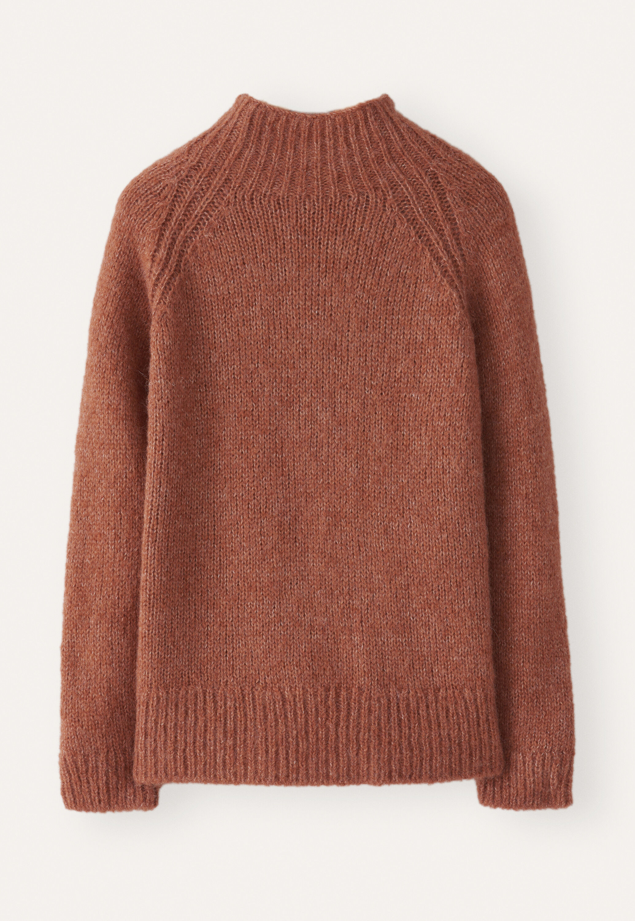 Raglanpullover mit Trichterkragen